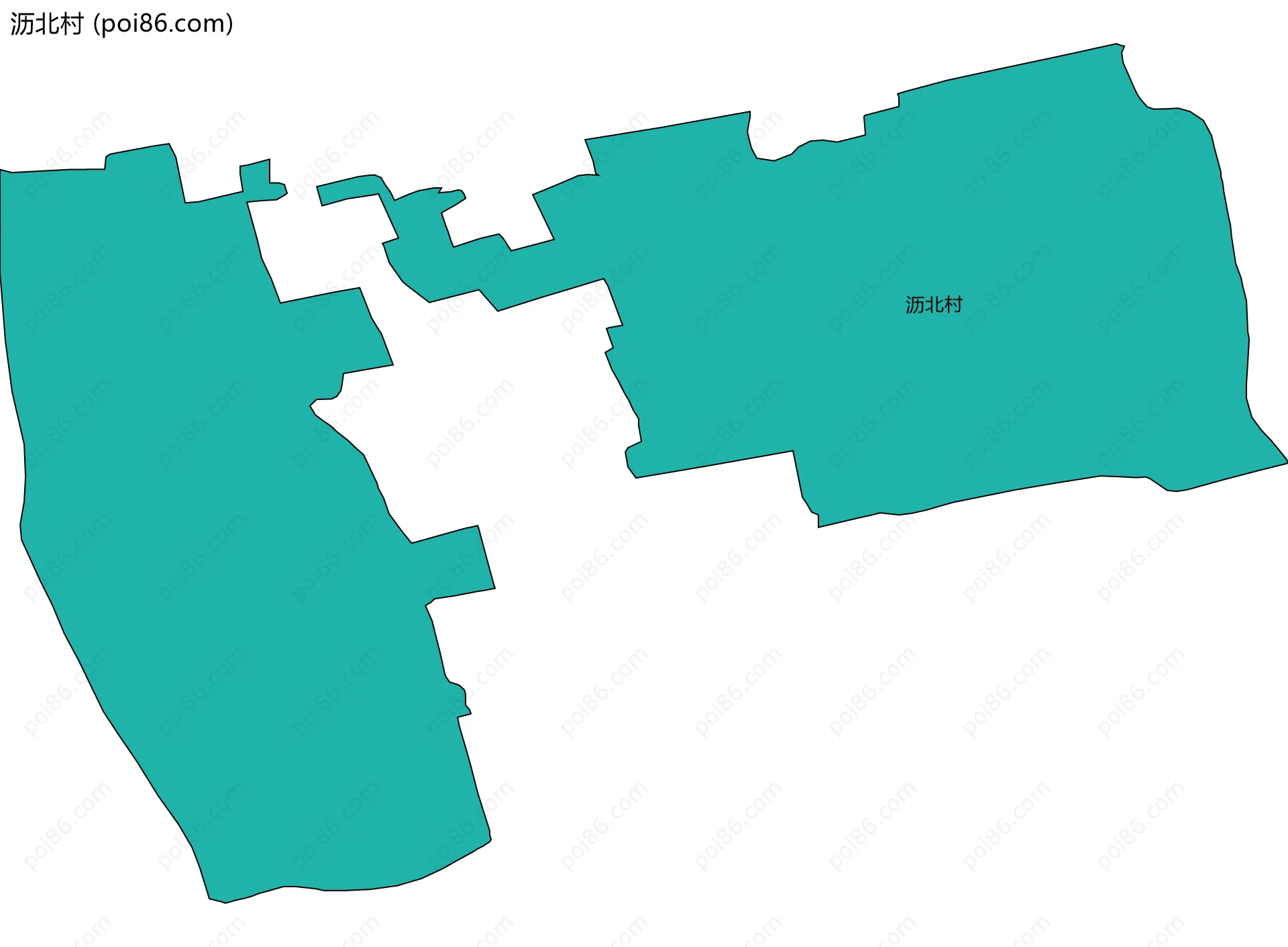 沥北村边界地图