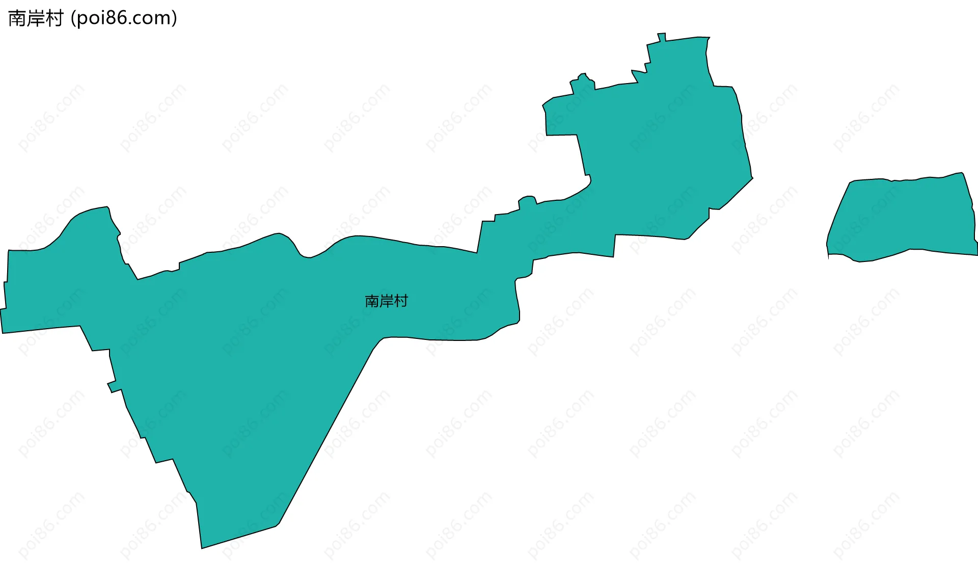 南岸村边界地图