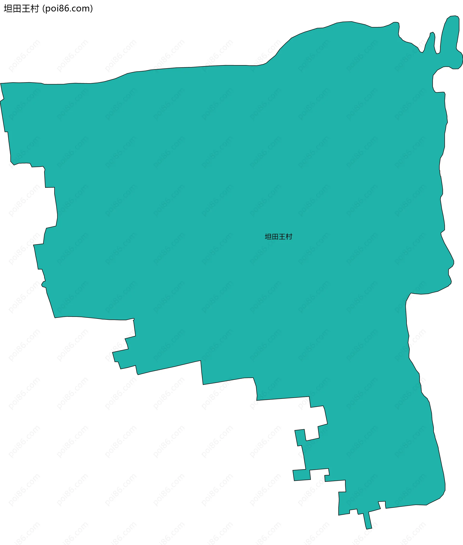 坦田王村边界地图