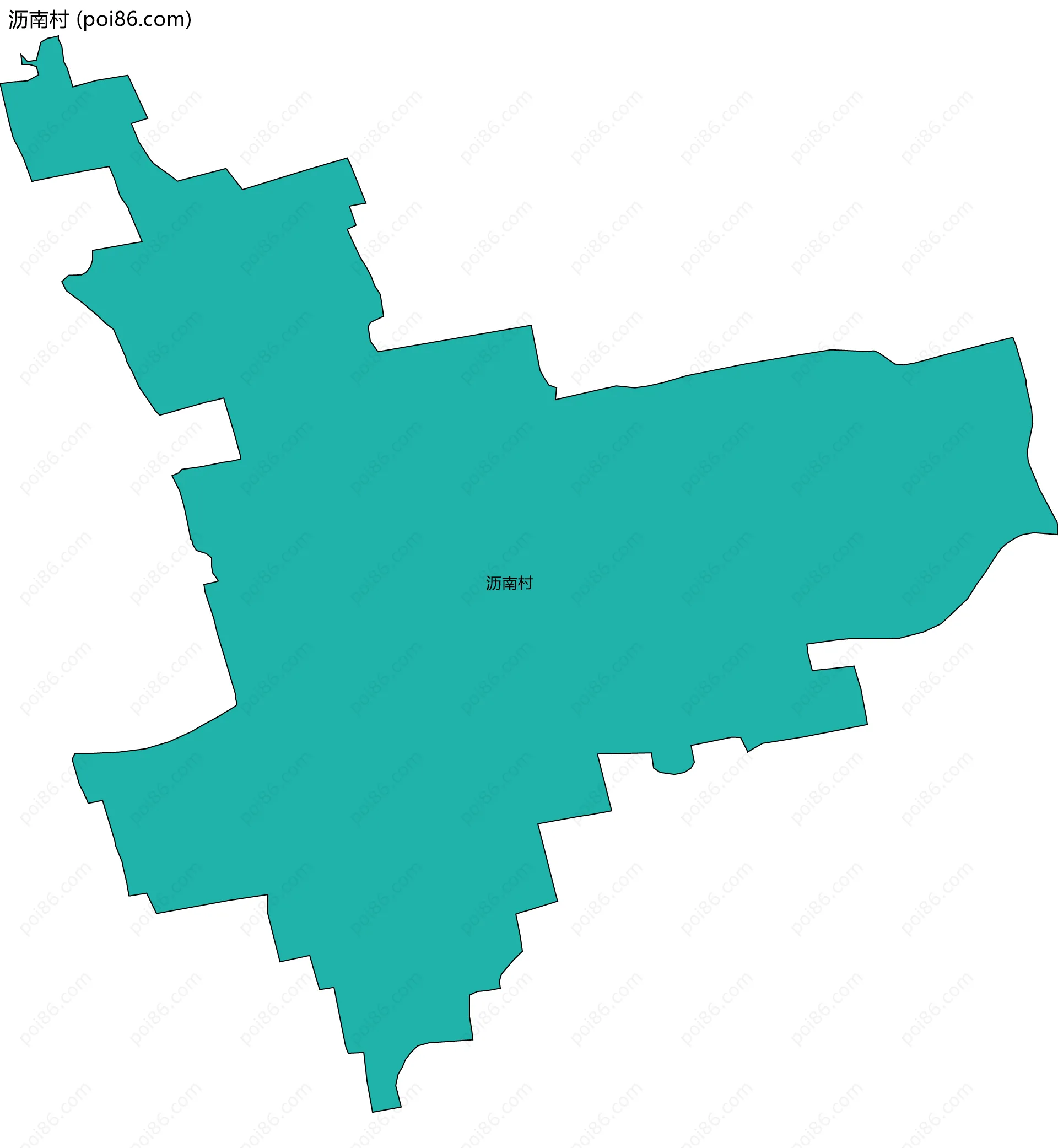 沥南村边界地图