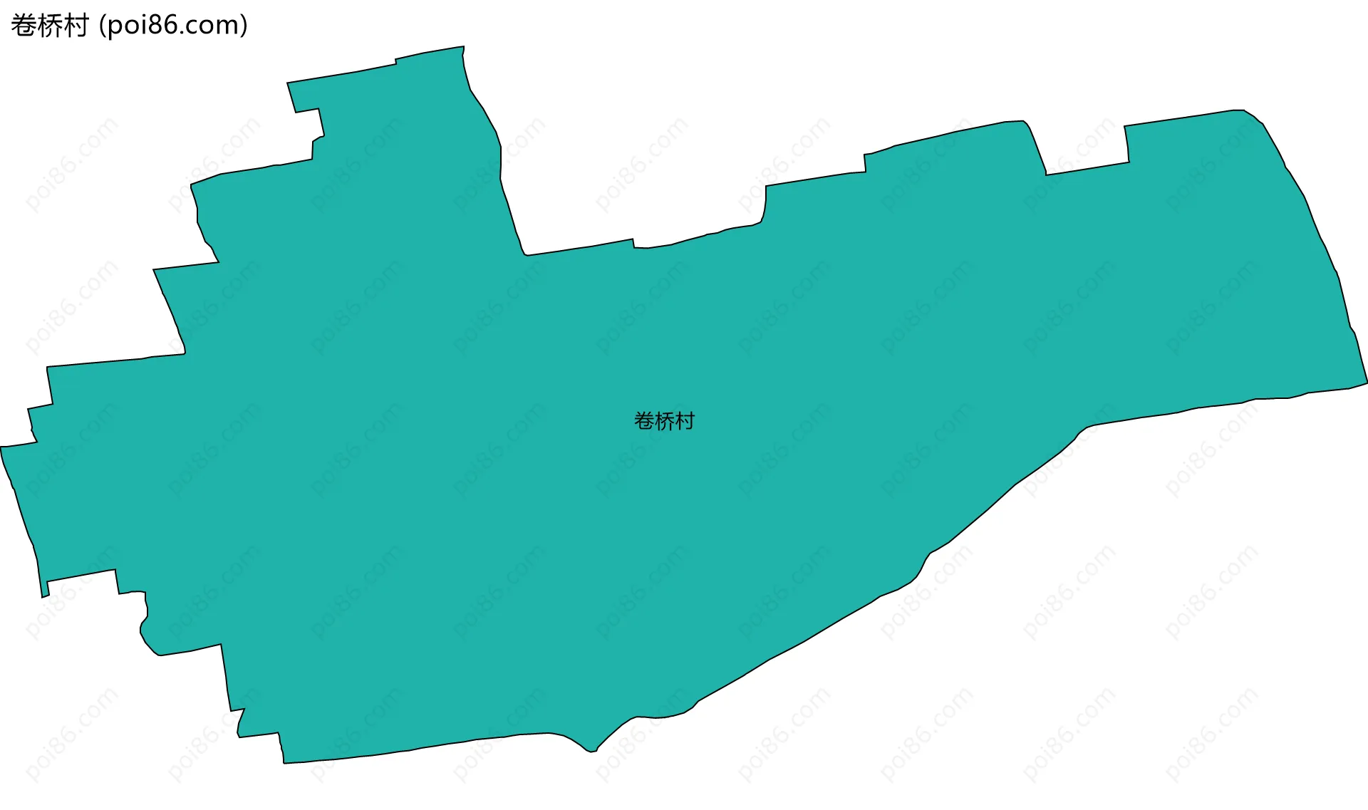 卷桥村边界地图