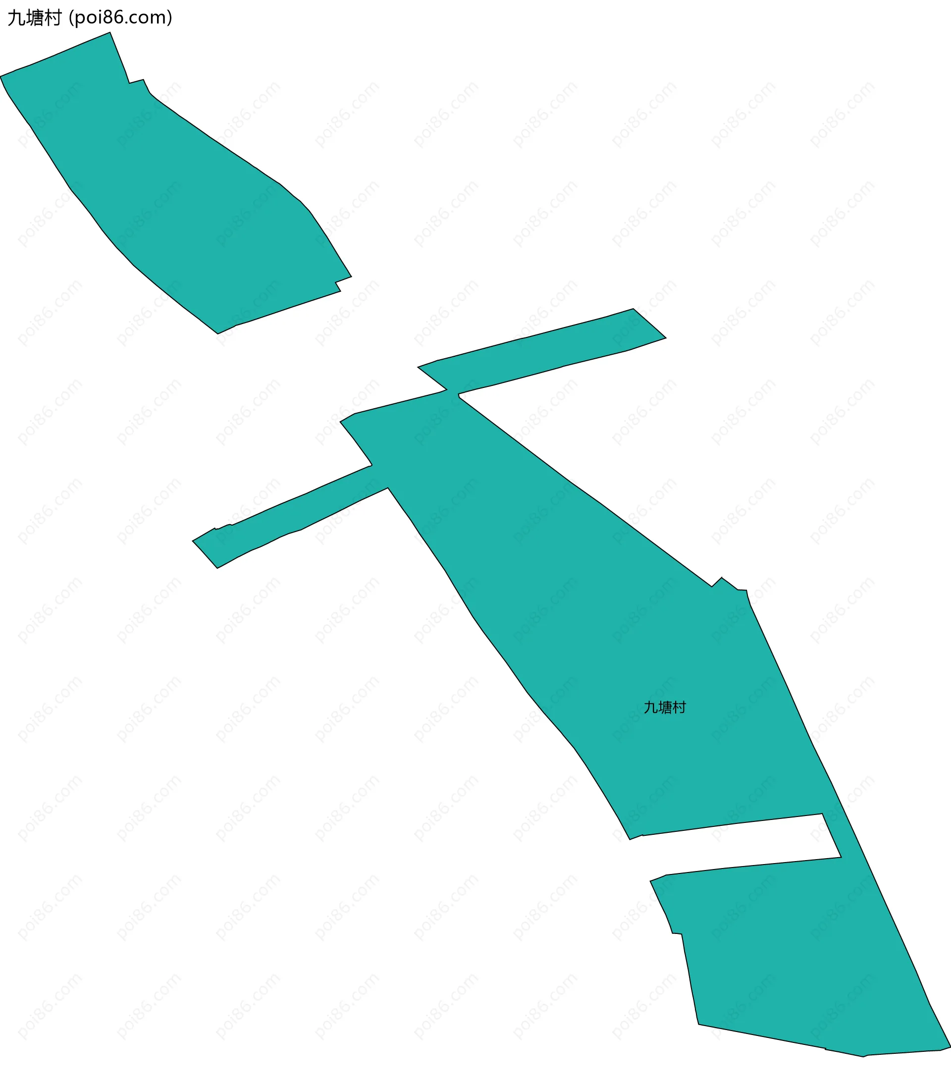 九塘村边界地图