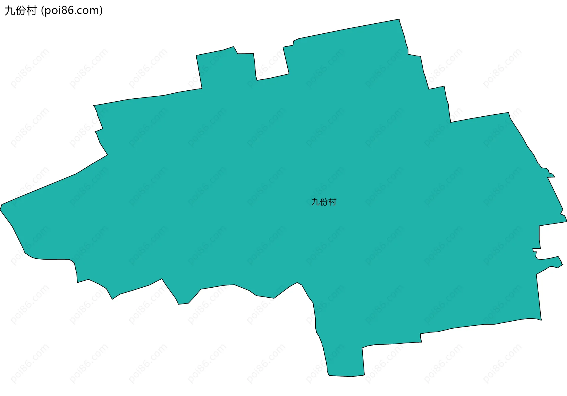 九份村边界地图