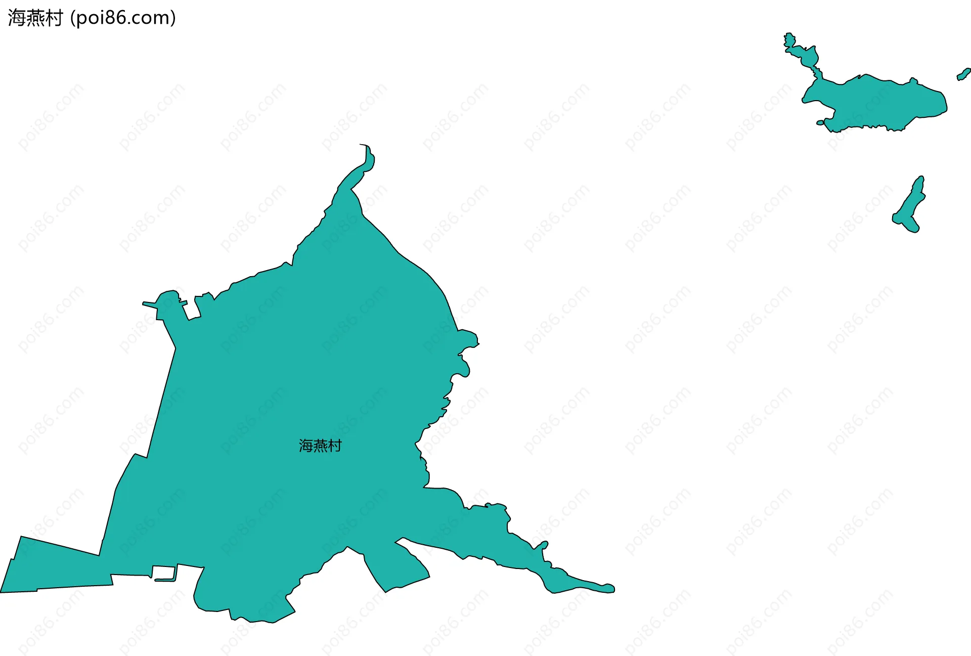 海燕村边界地图