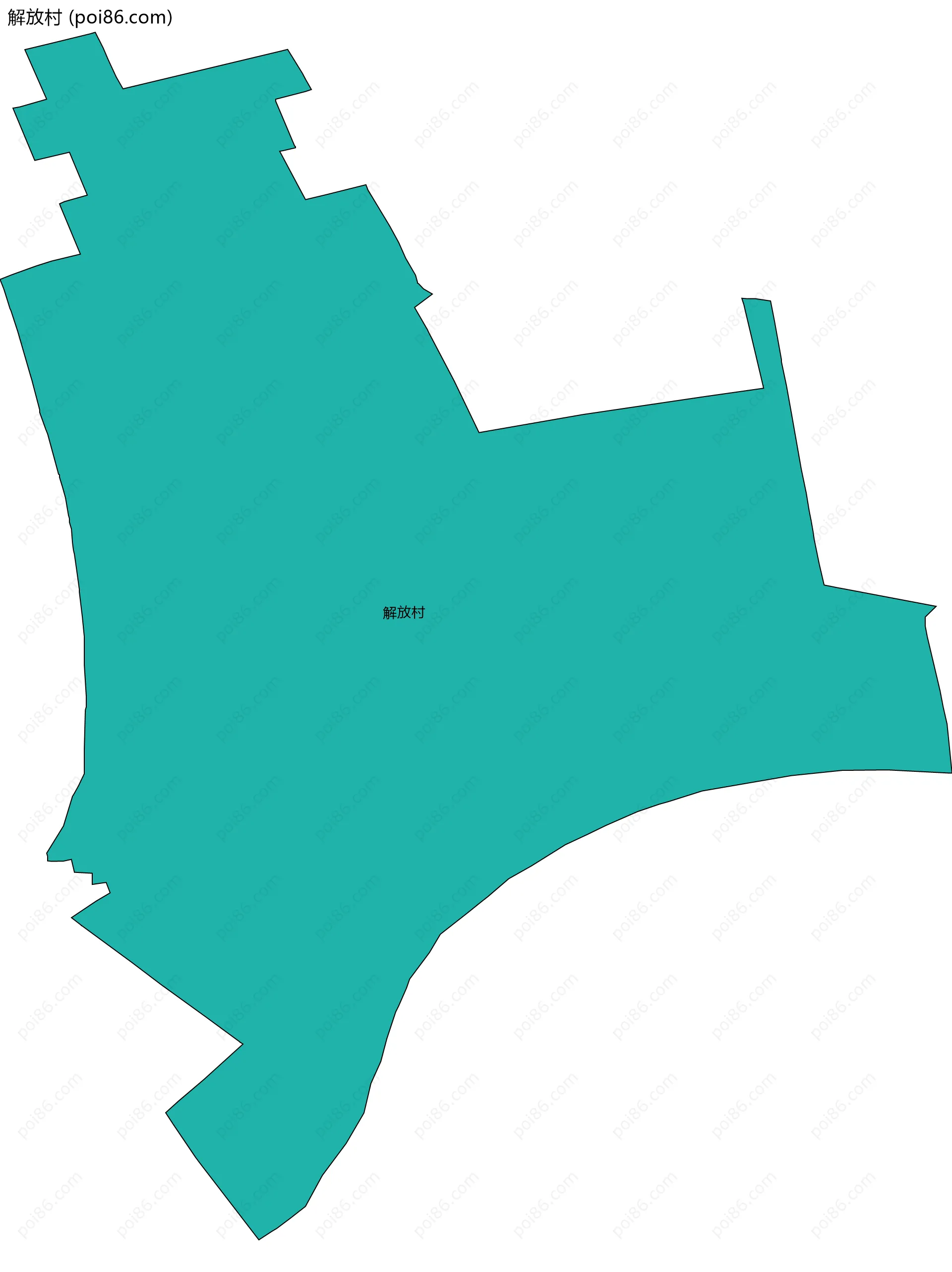 解放村边界地图