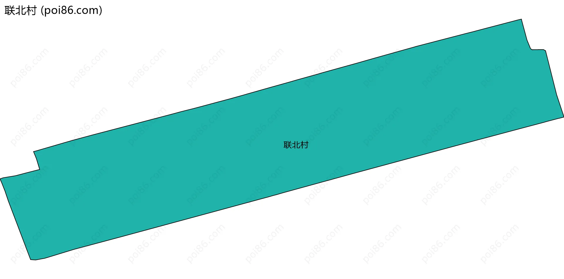 联北村边界地图