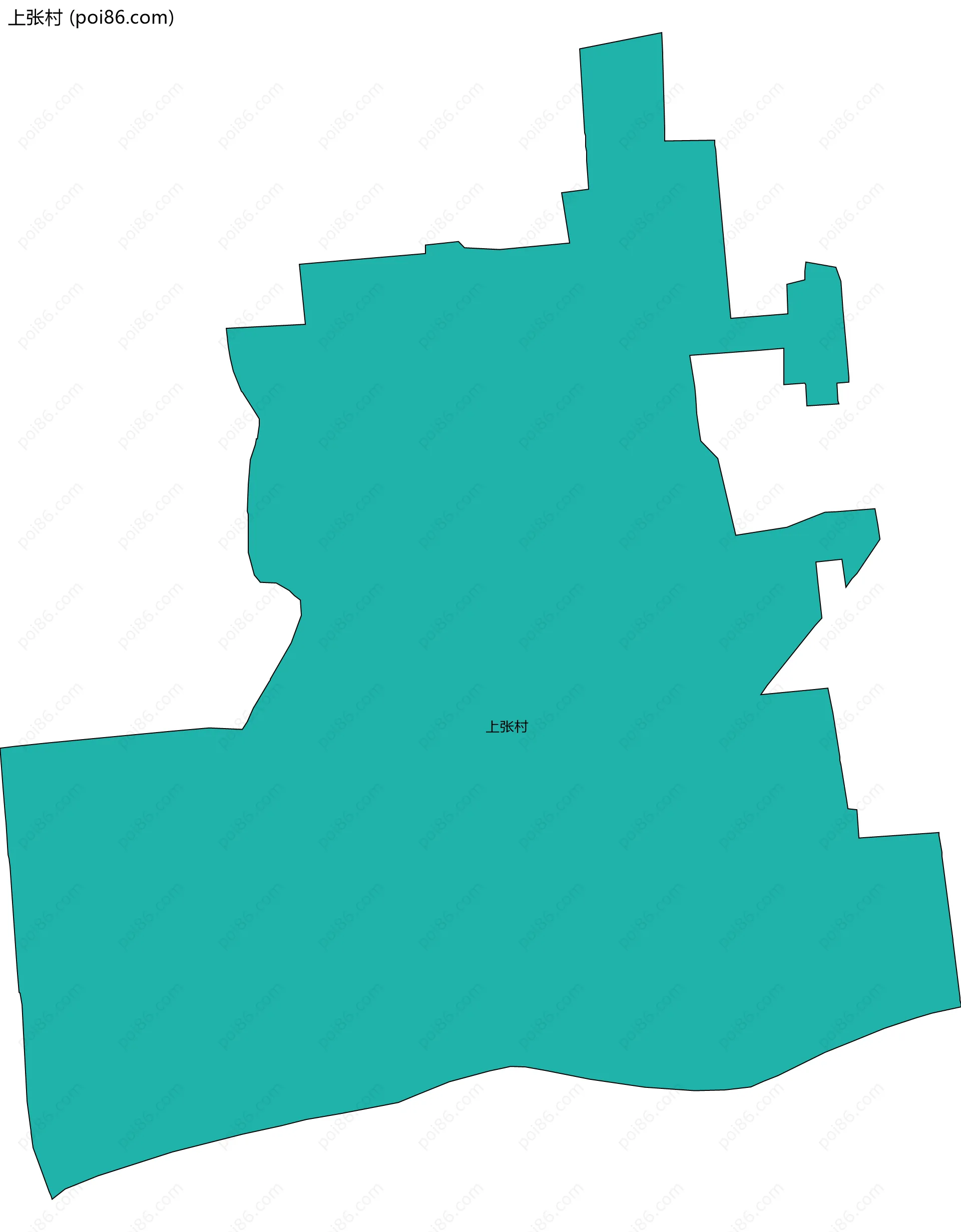 上张村边界地图