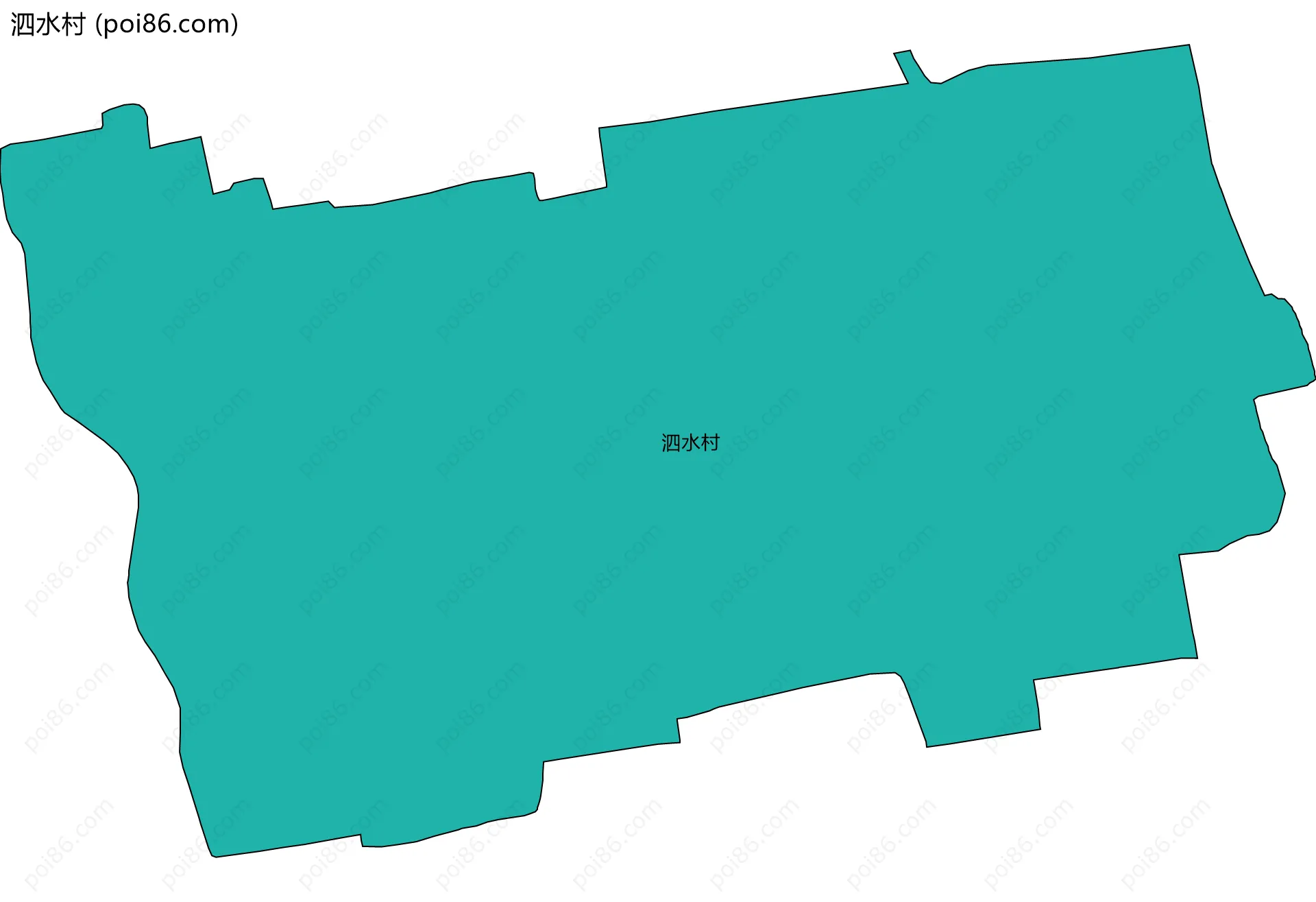 泗水村边界地图