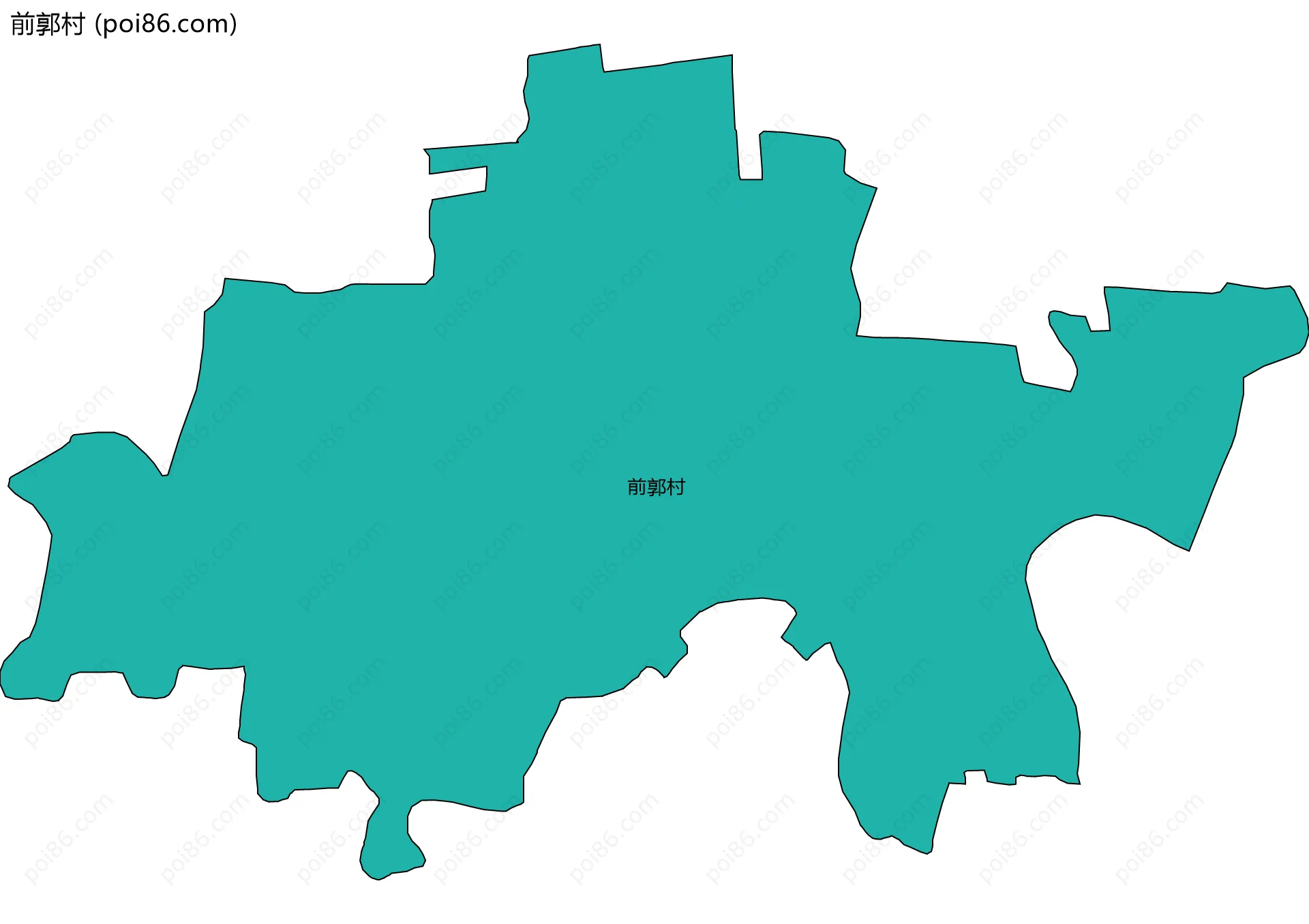 前郭村边界地图