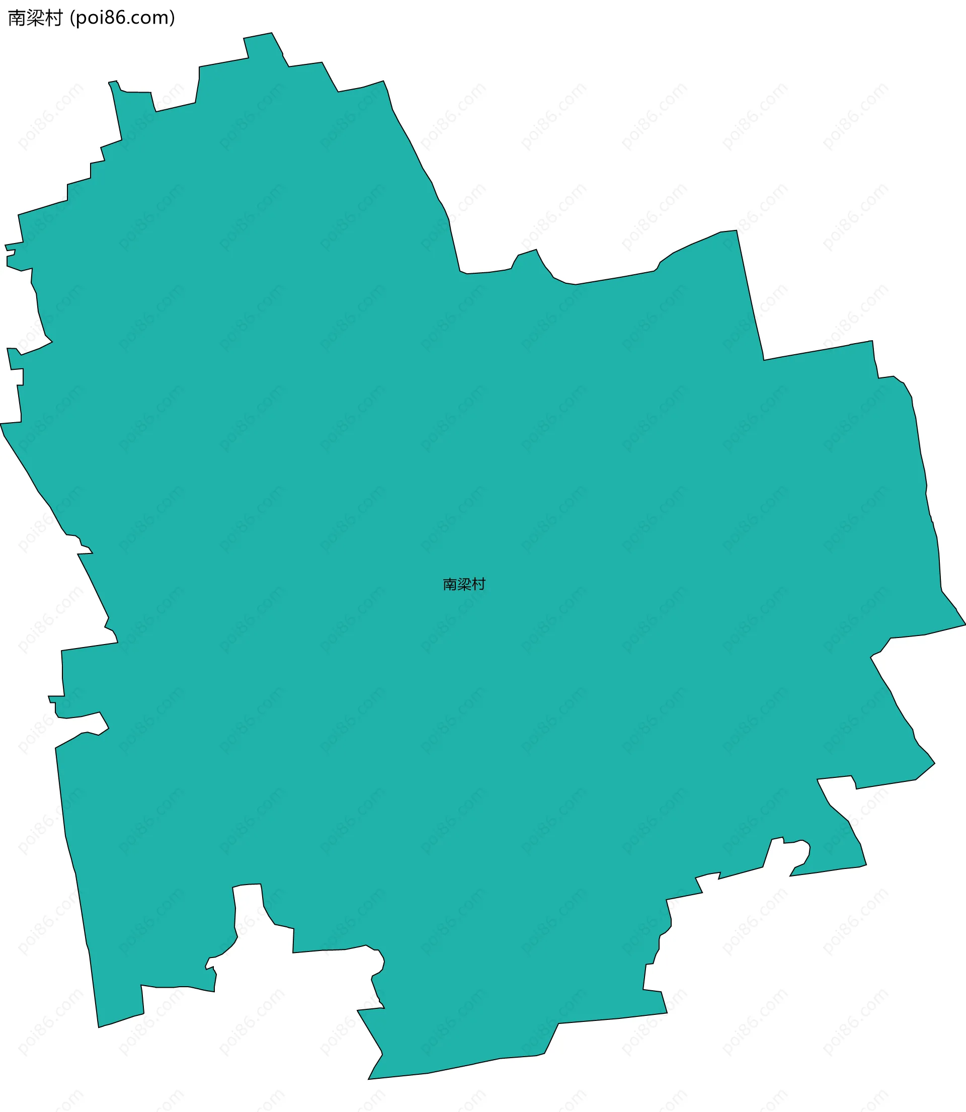 南梁村边界地图