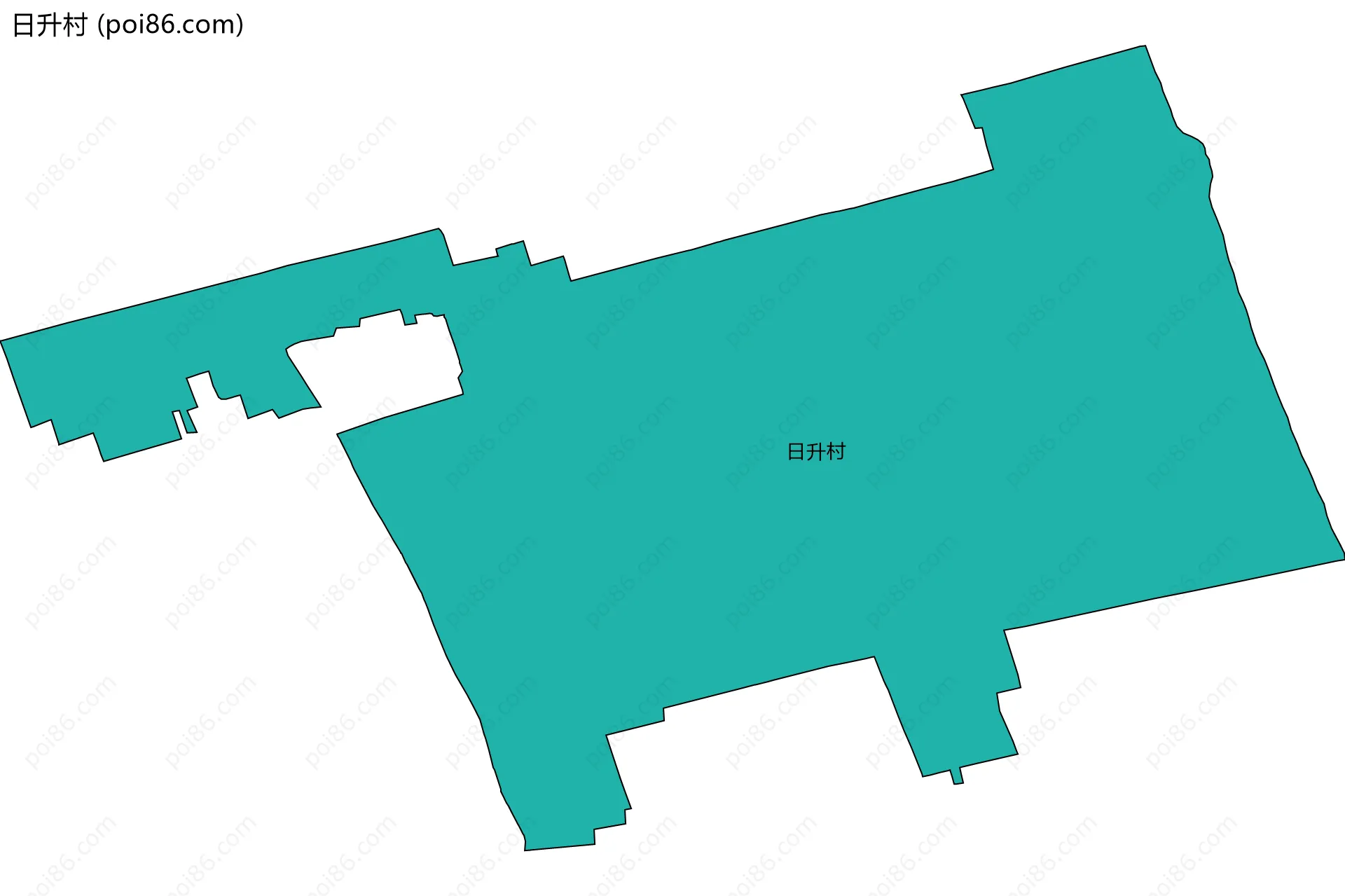 日升村边界地图
