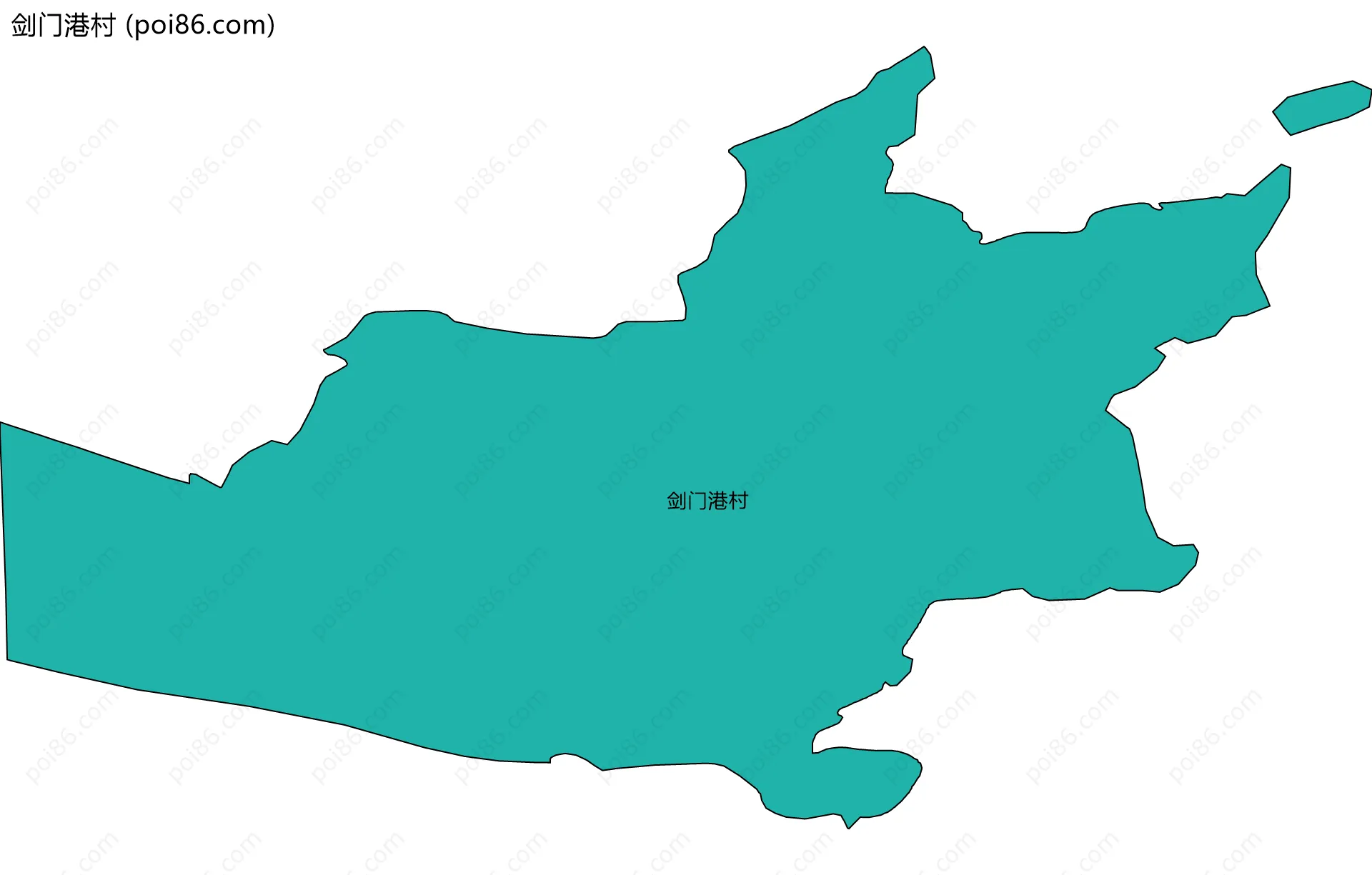 剑门港村边界地图