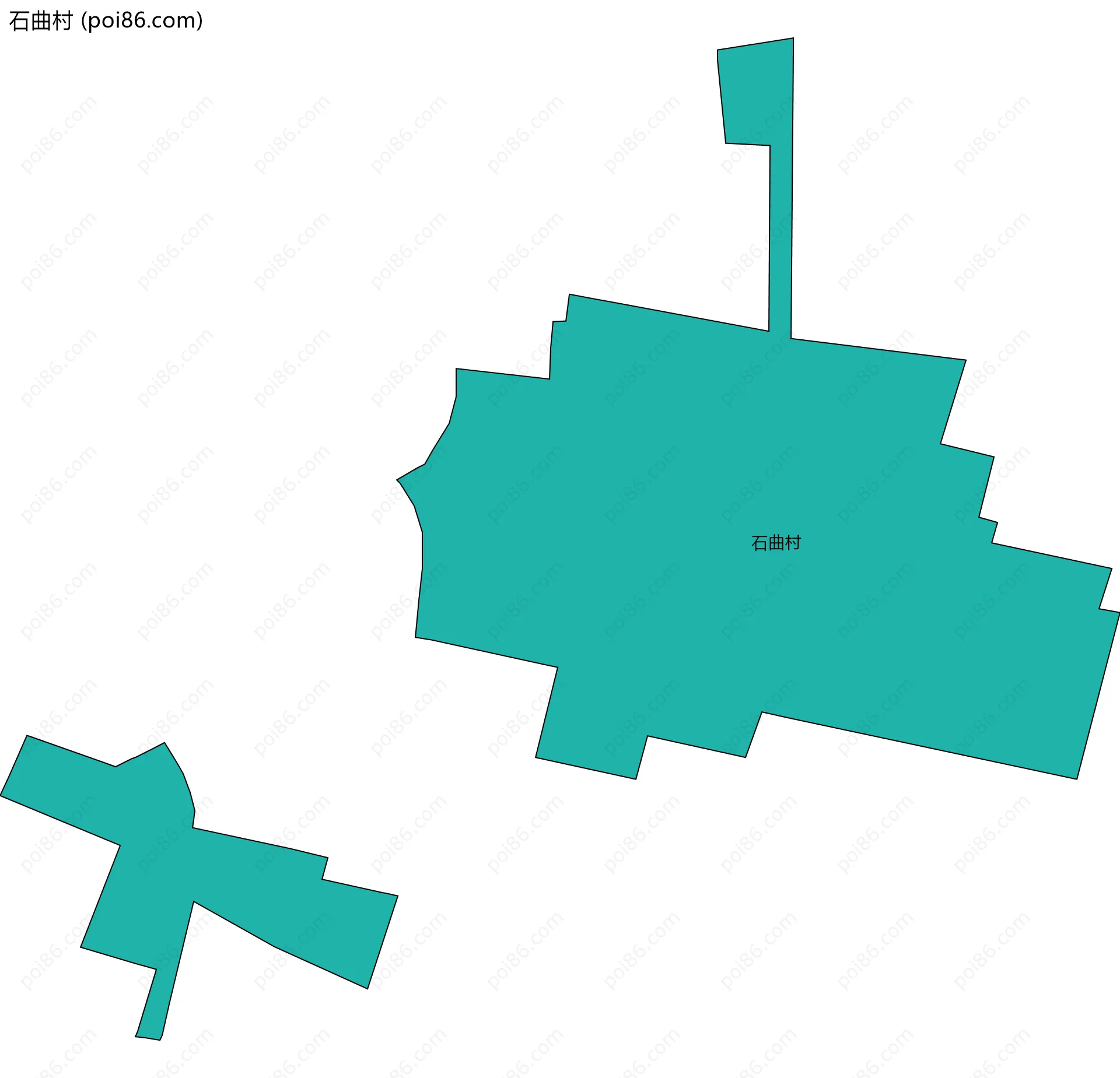 石曲村边界地图