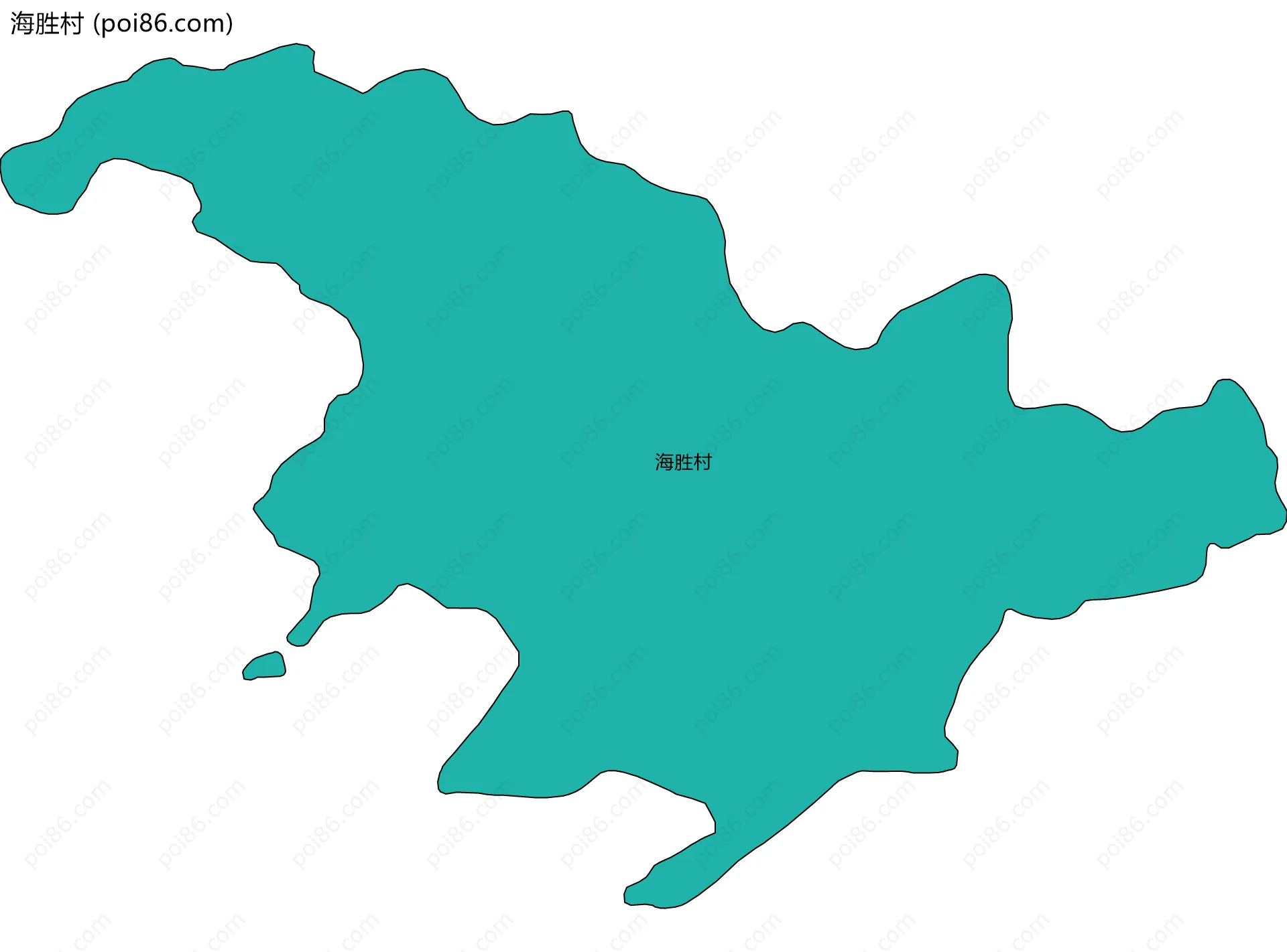 海胜村边界地图