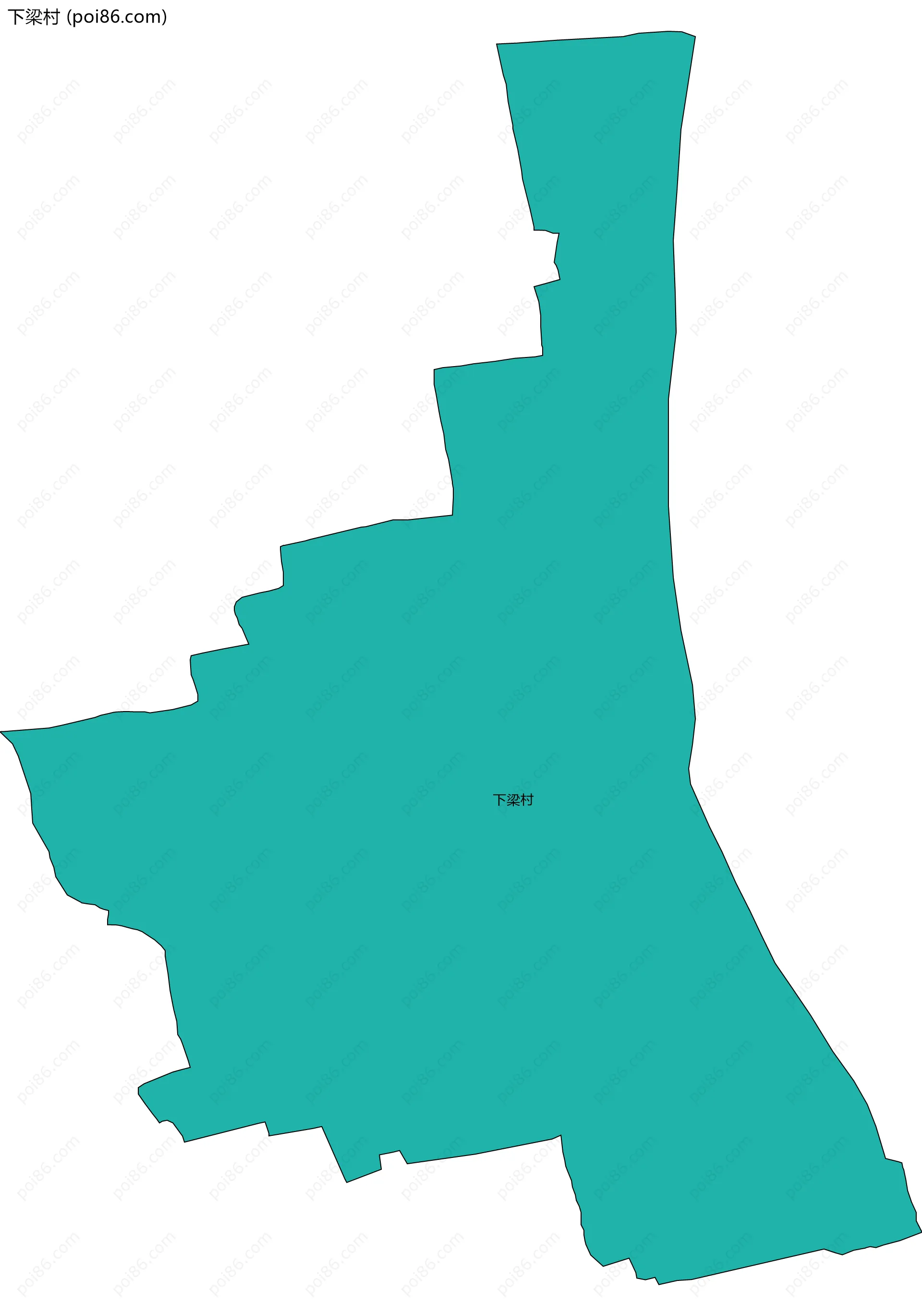 下梁村边界地图