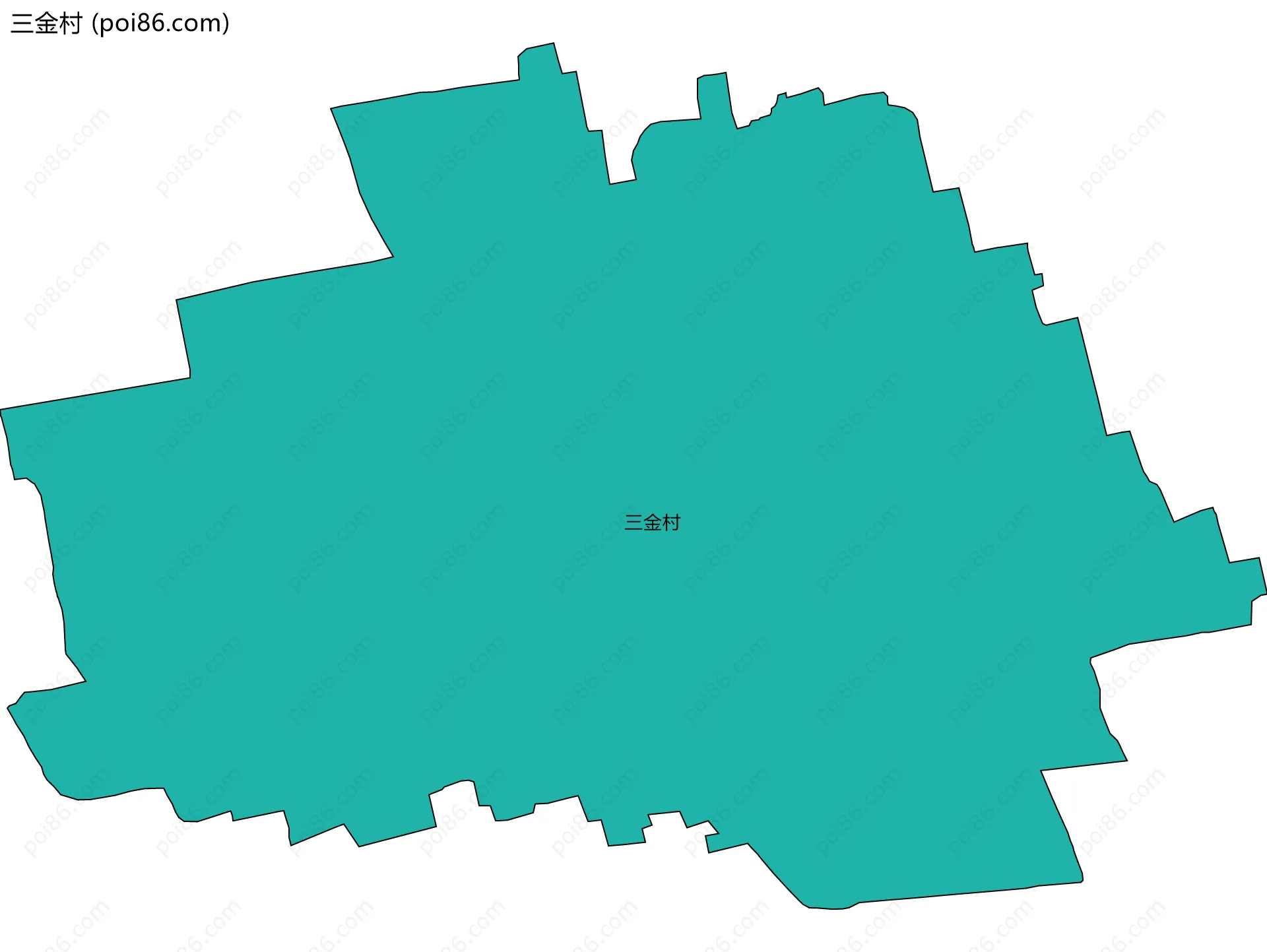 三金村边界地图