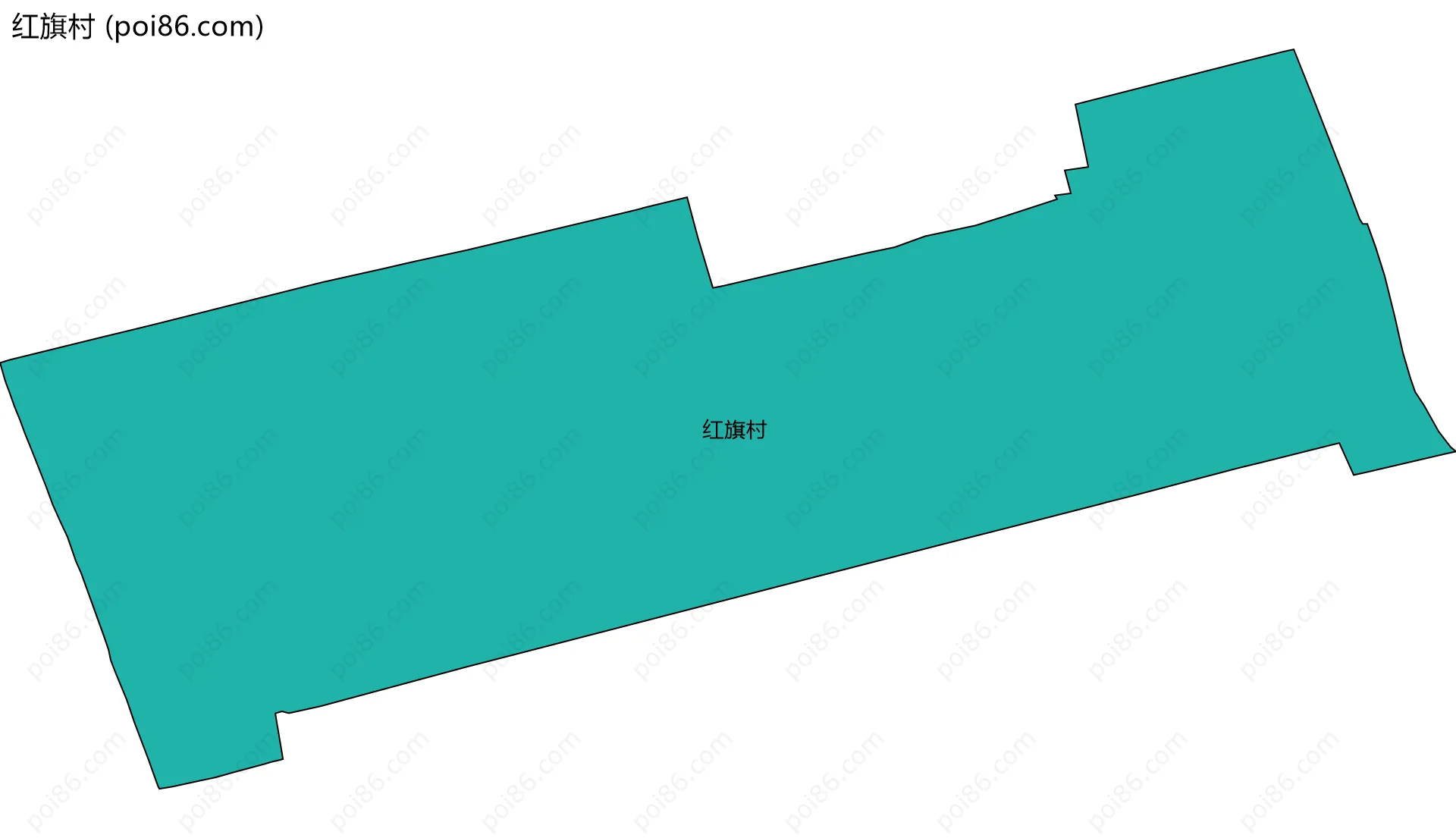 红旗村边界地图