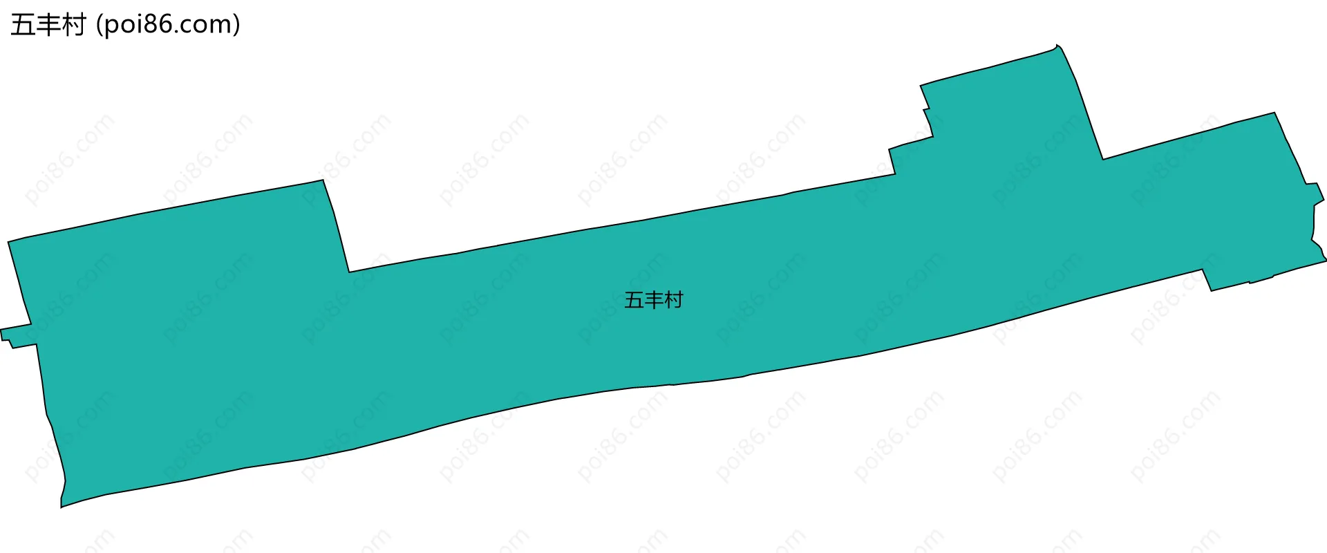 五丰村边界地图