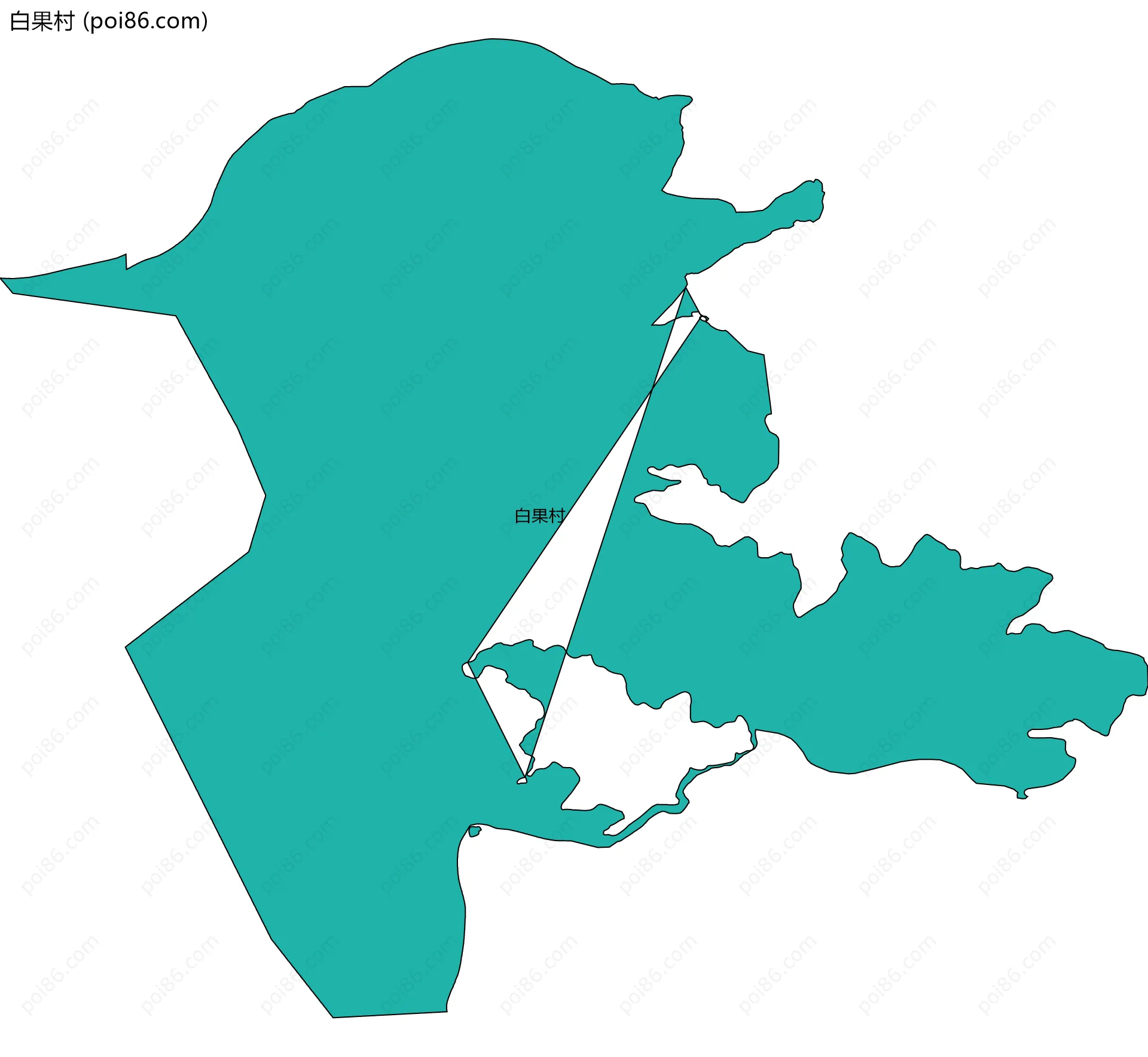 白果村边界地图