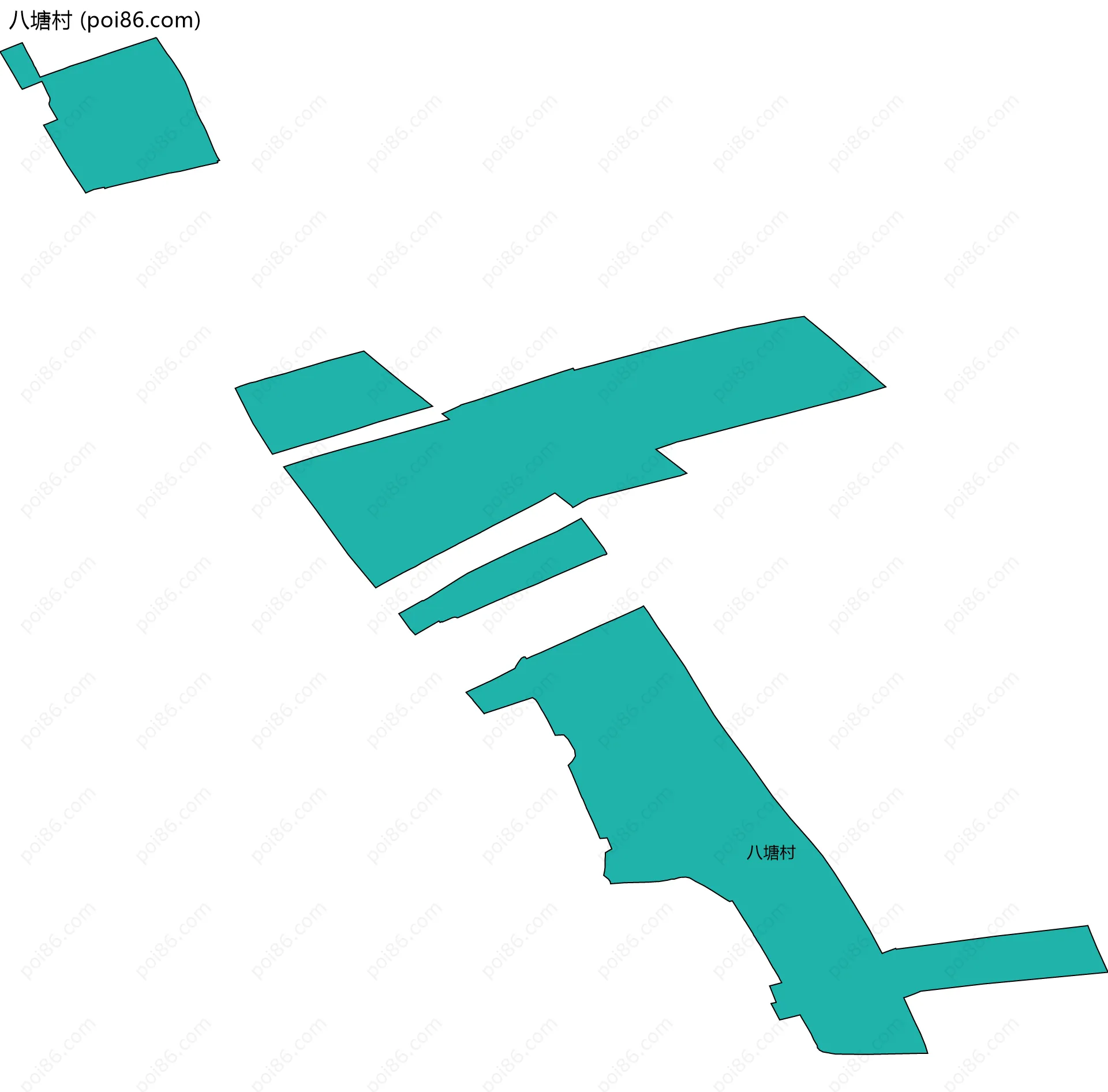 八塘村边界地图