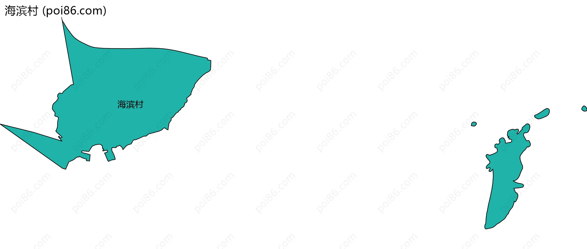 海滨村边界地图