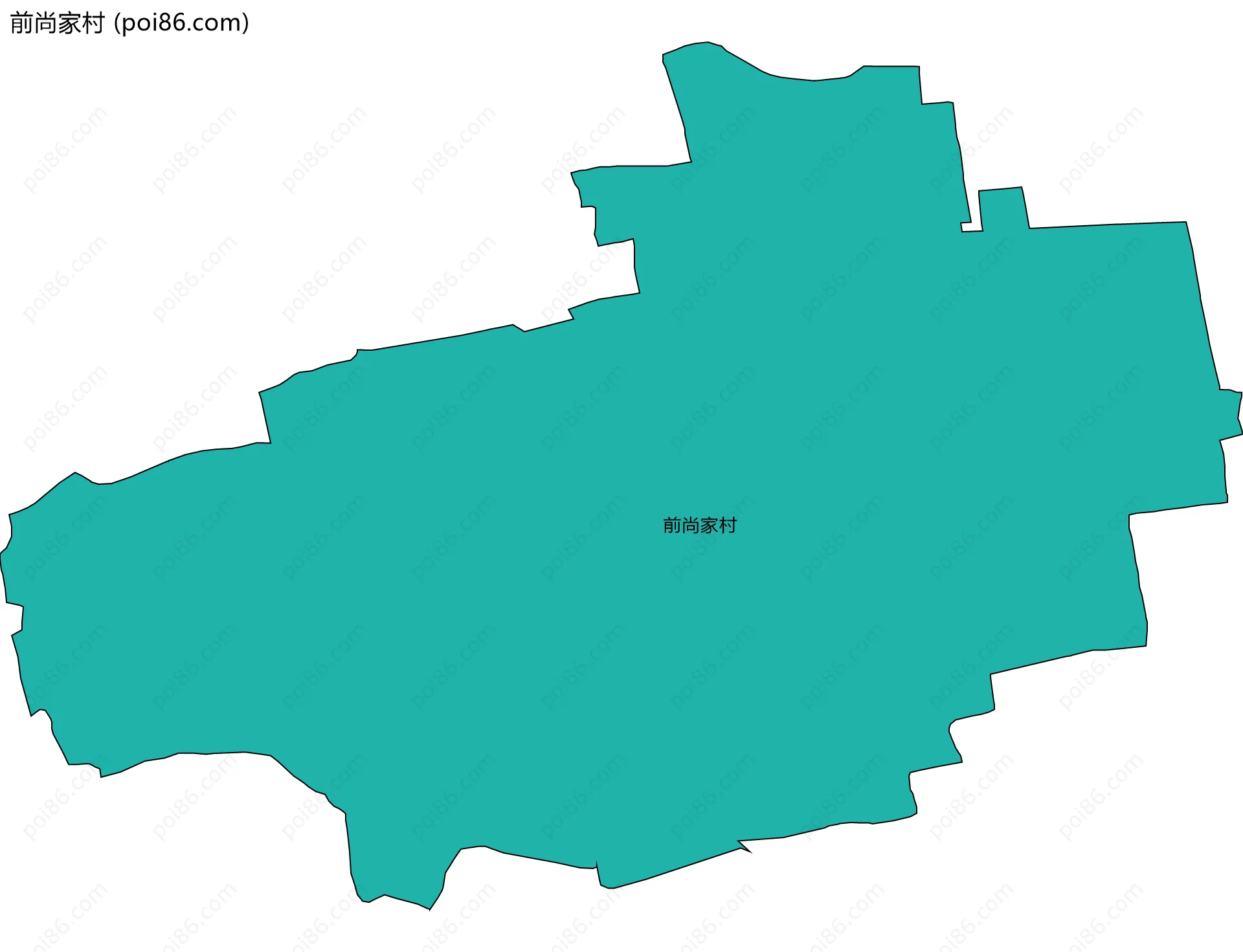 前尚家村边界地图
