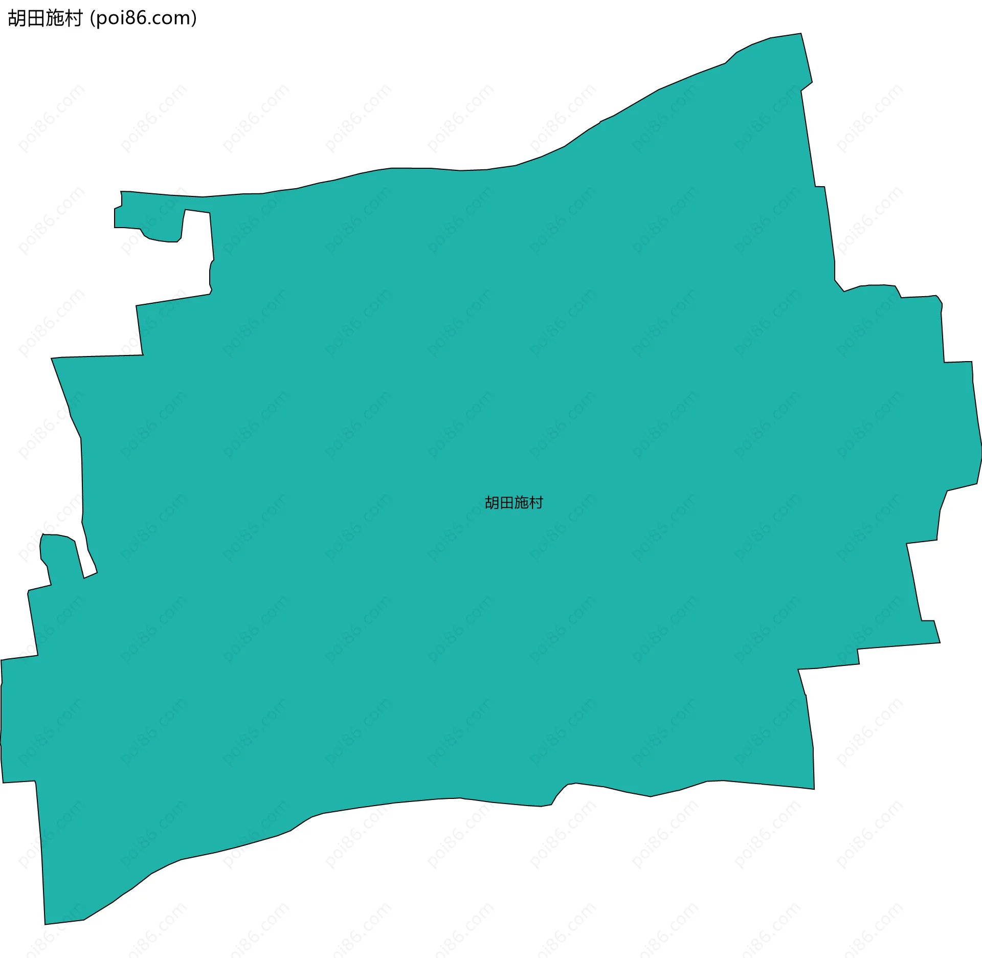 胡田施村边界地图