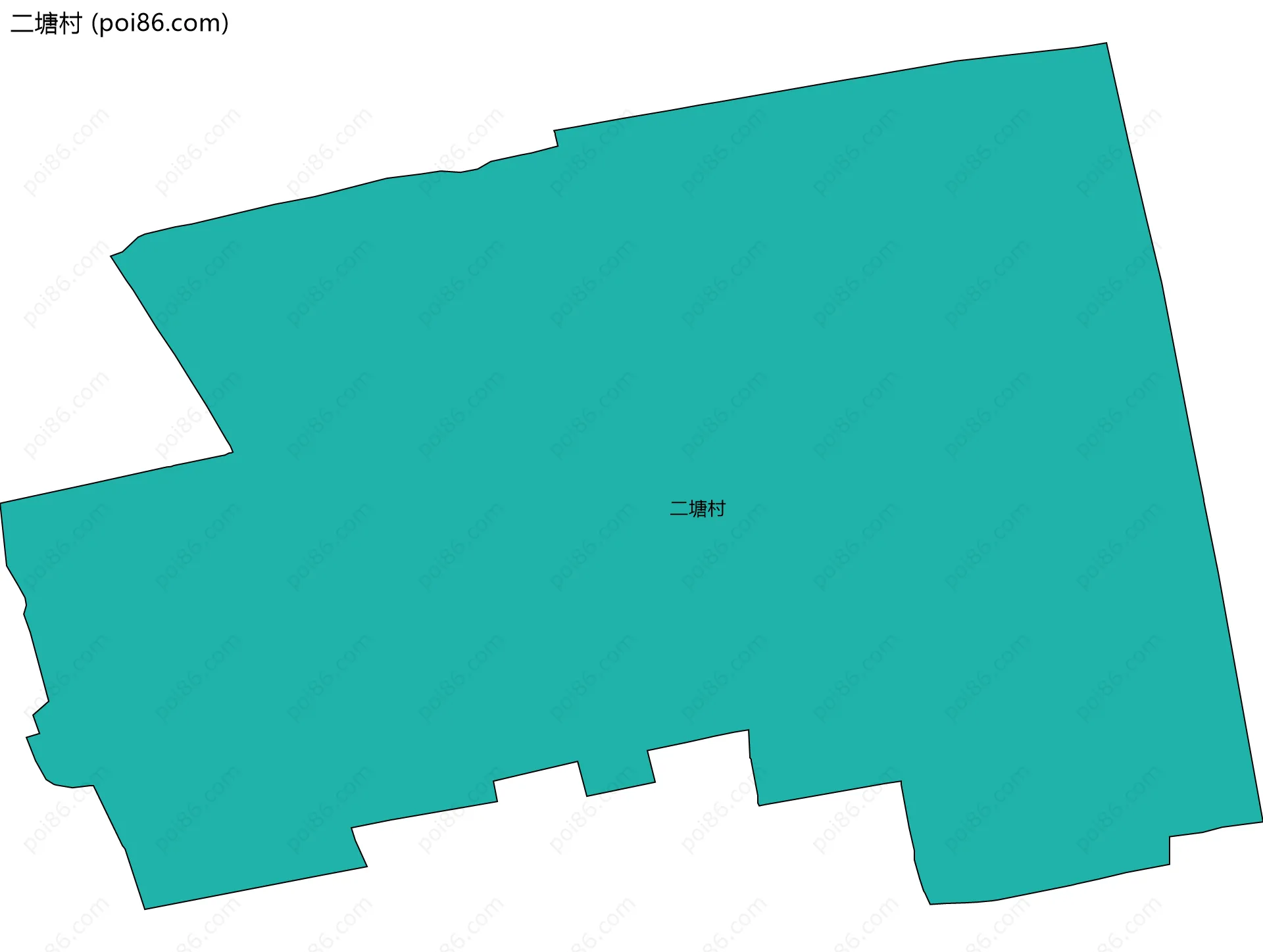 二塘村边界地图