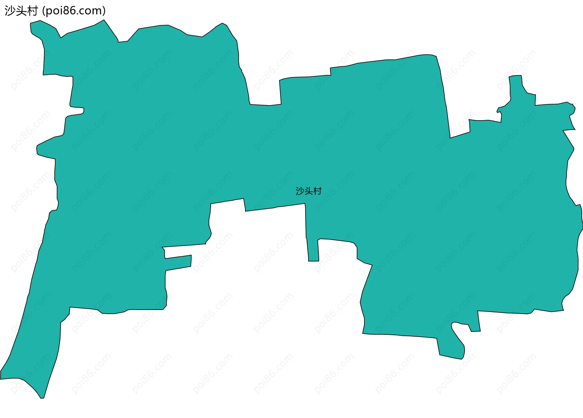 沙头村边界地图