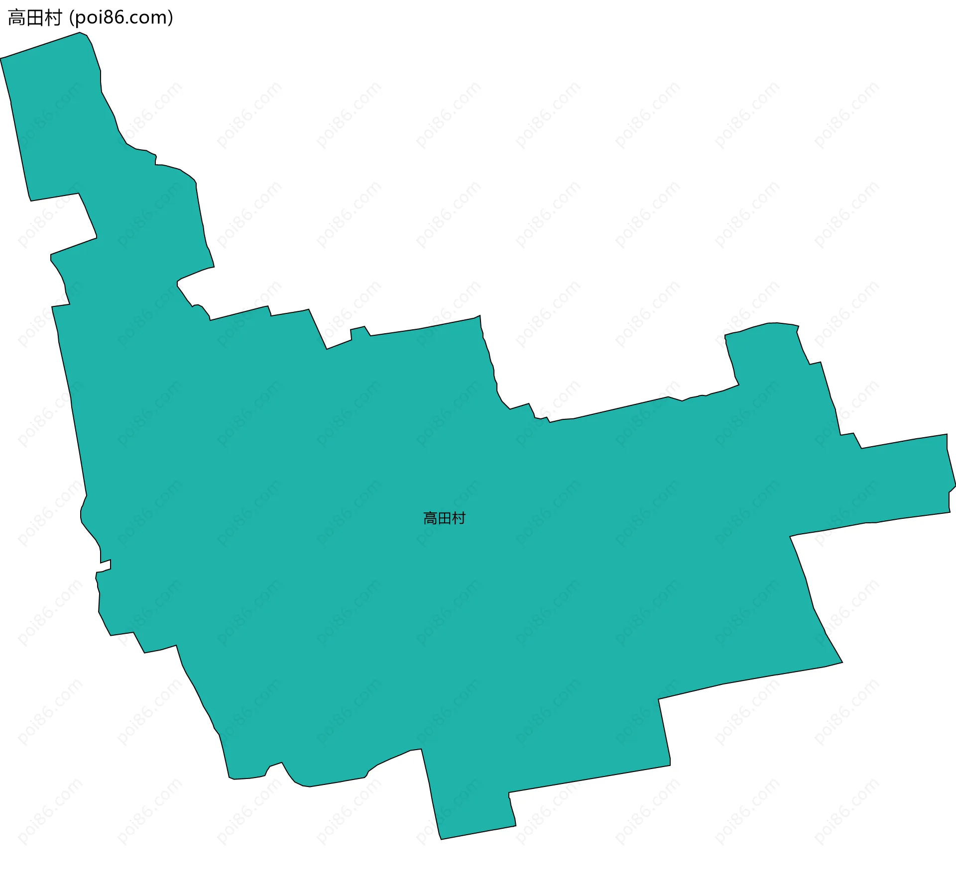 高田村边界地图