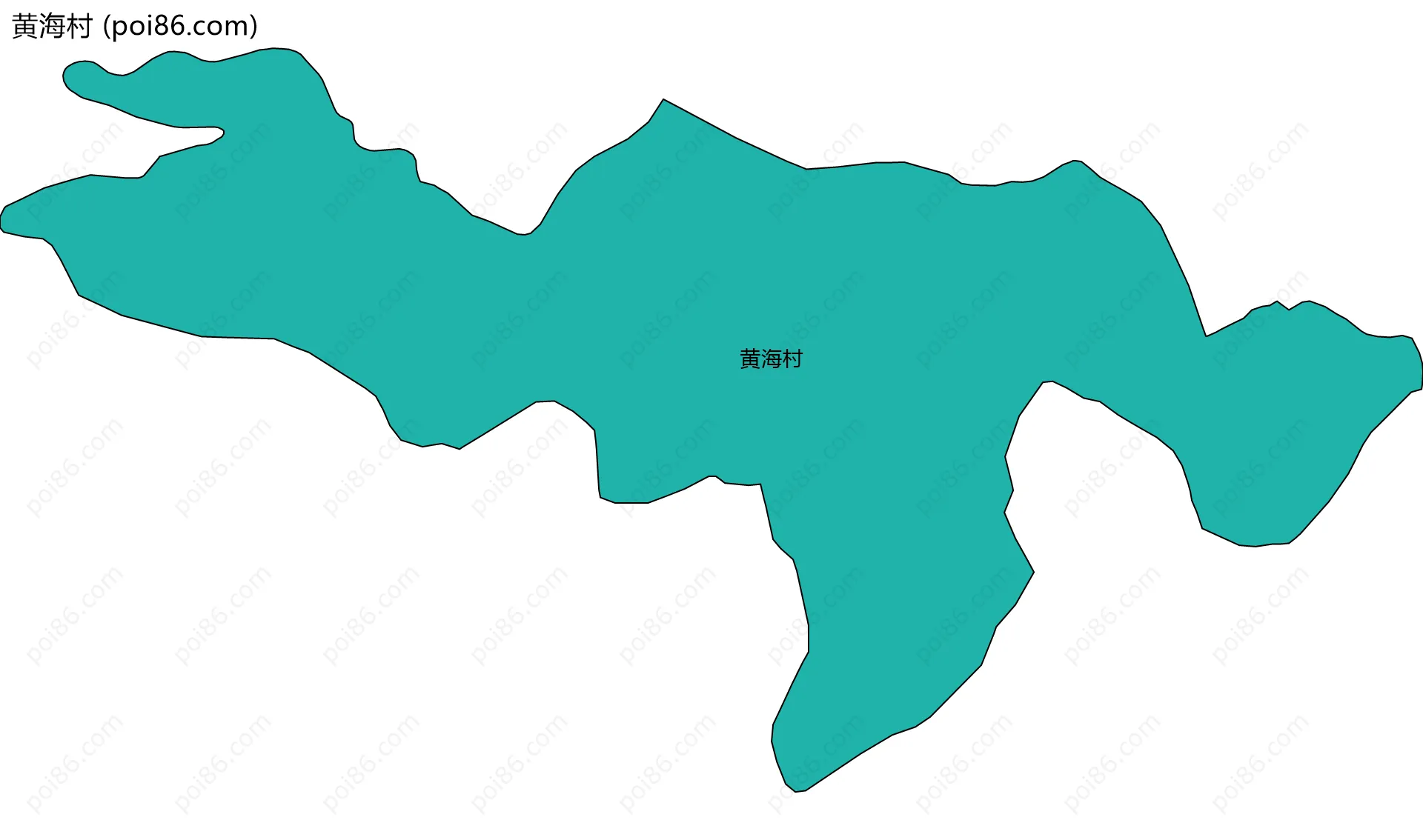 黄海村边界地图