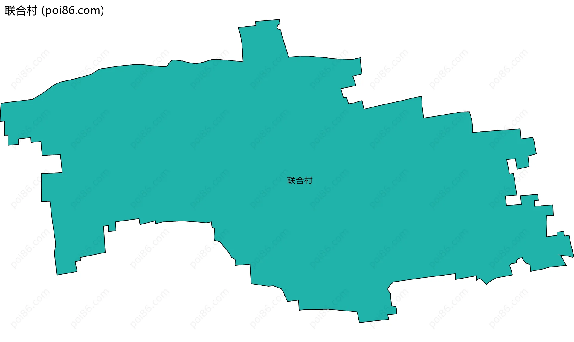 联合村边界地图