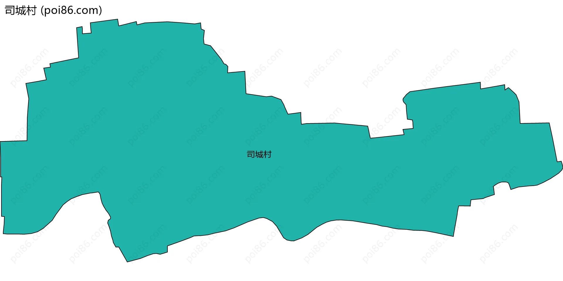 司城村边界地图