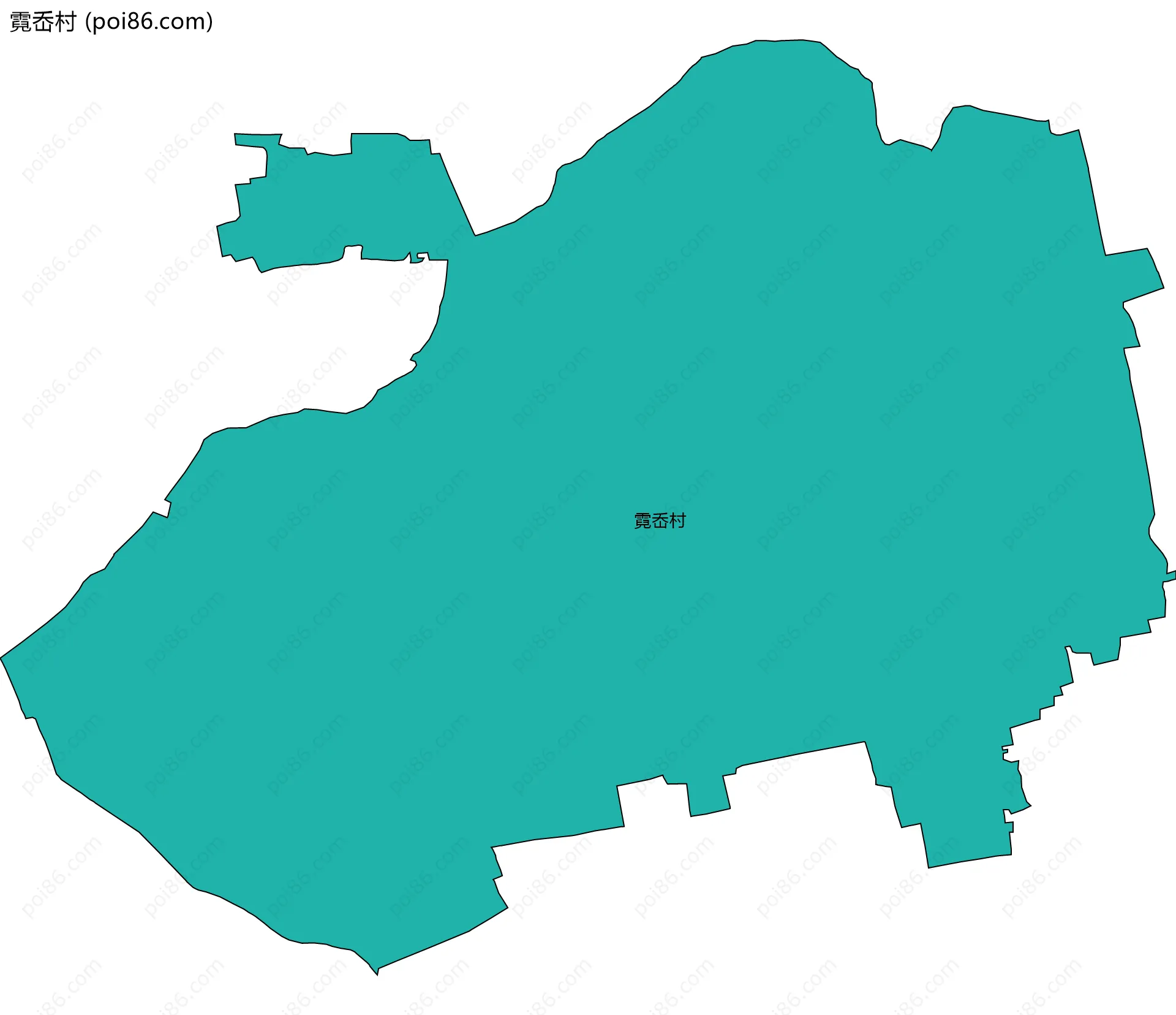 霓岙村边界地图