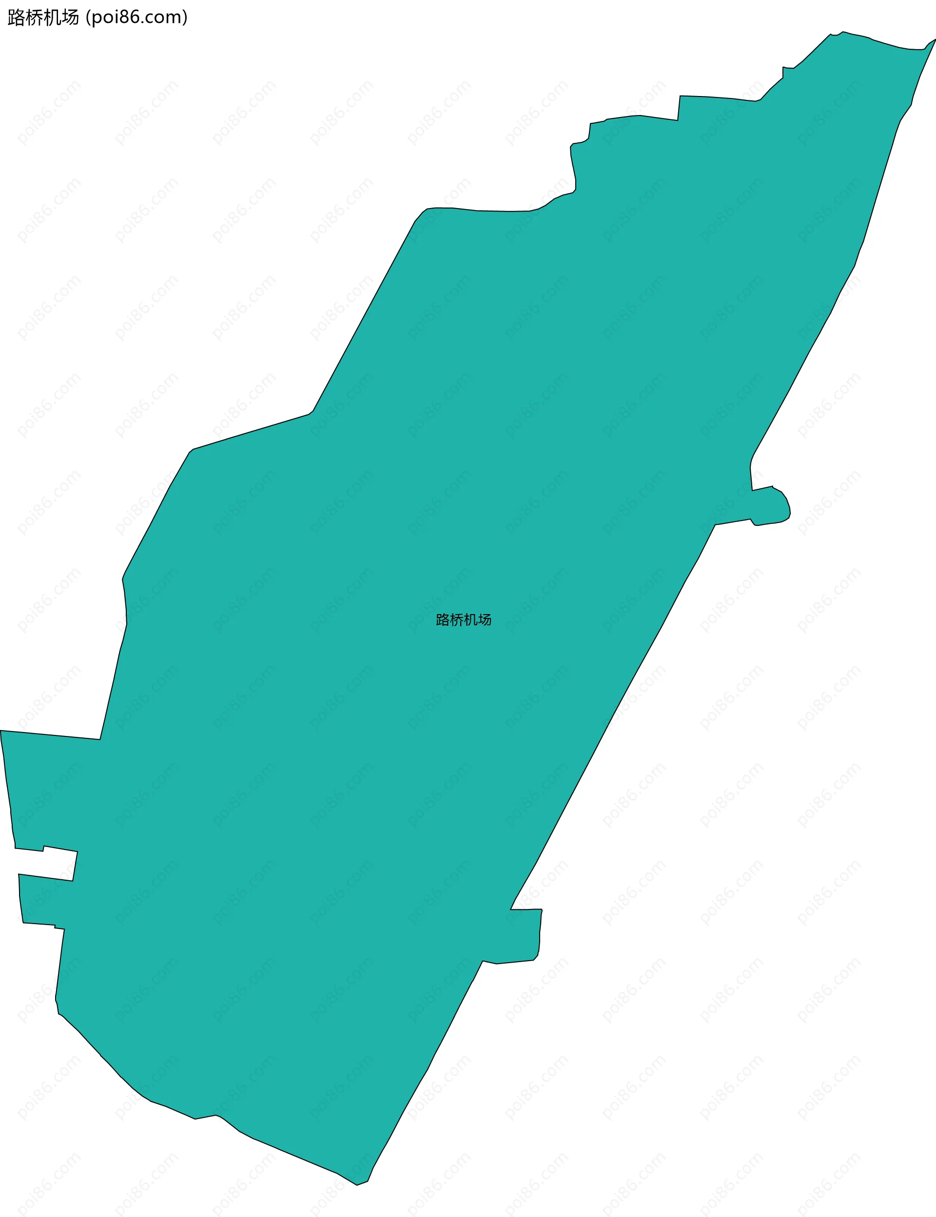 路桥机场边界地图