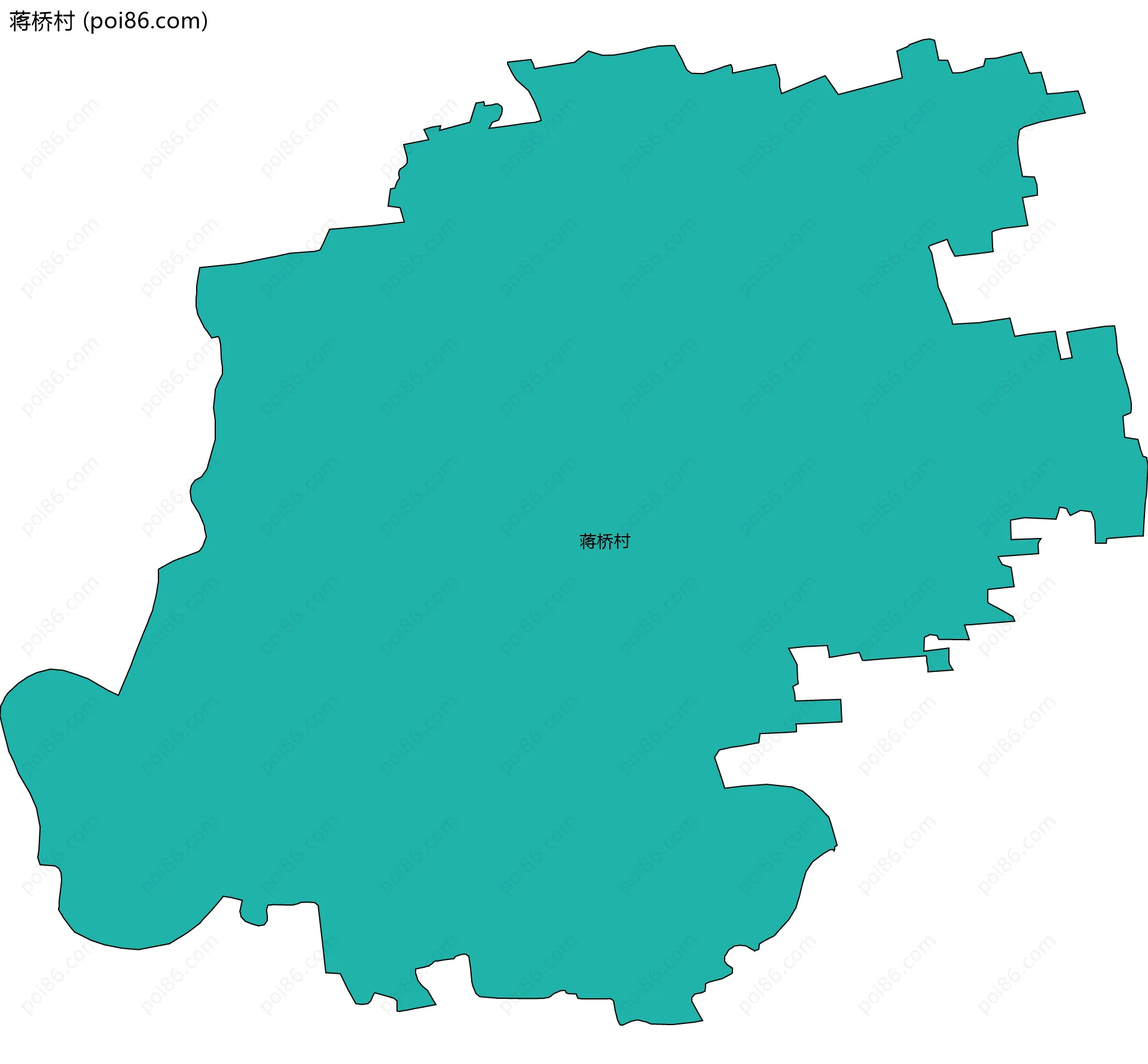 蒋桥村边界地图