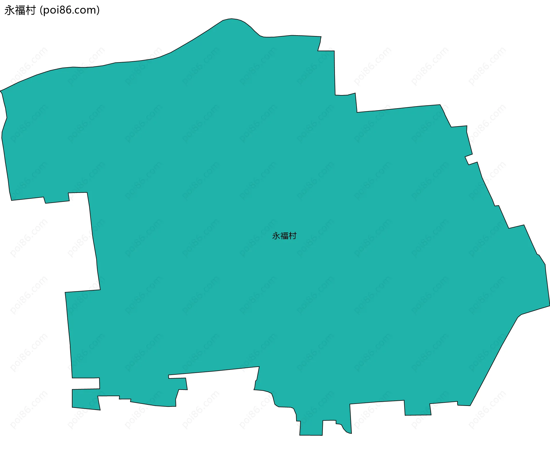 永福村边界地图