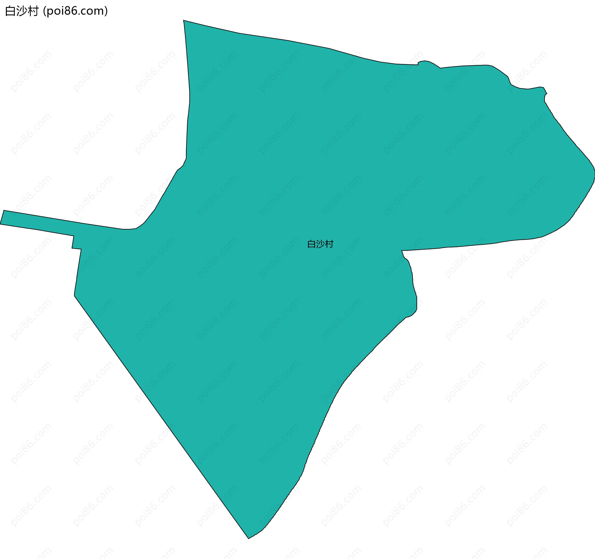 白沙村边界地图