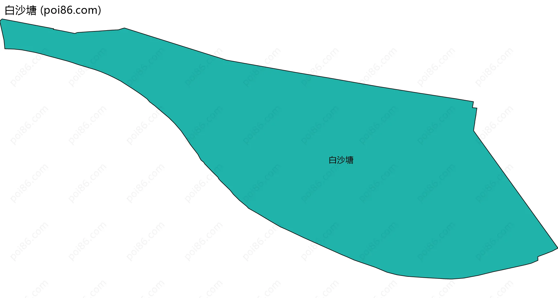 白沙塘边界地图