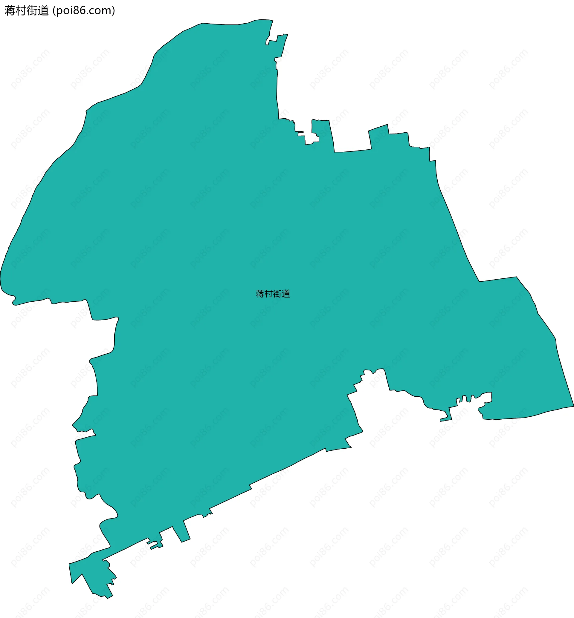 蒋村街道边界地图