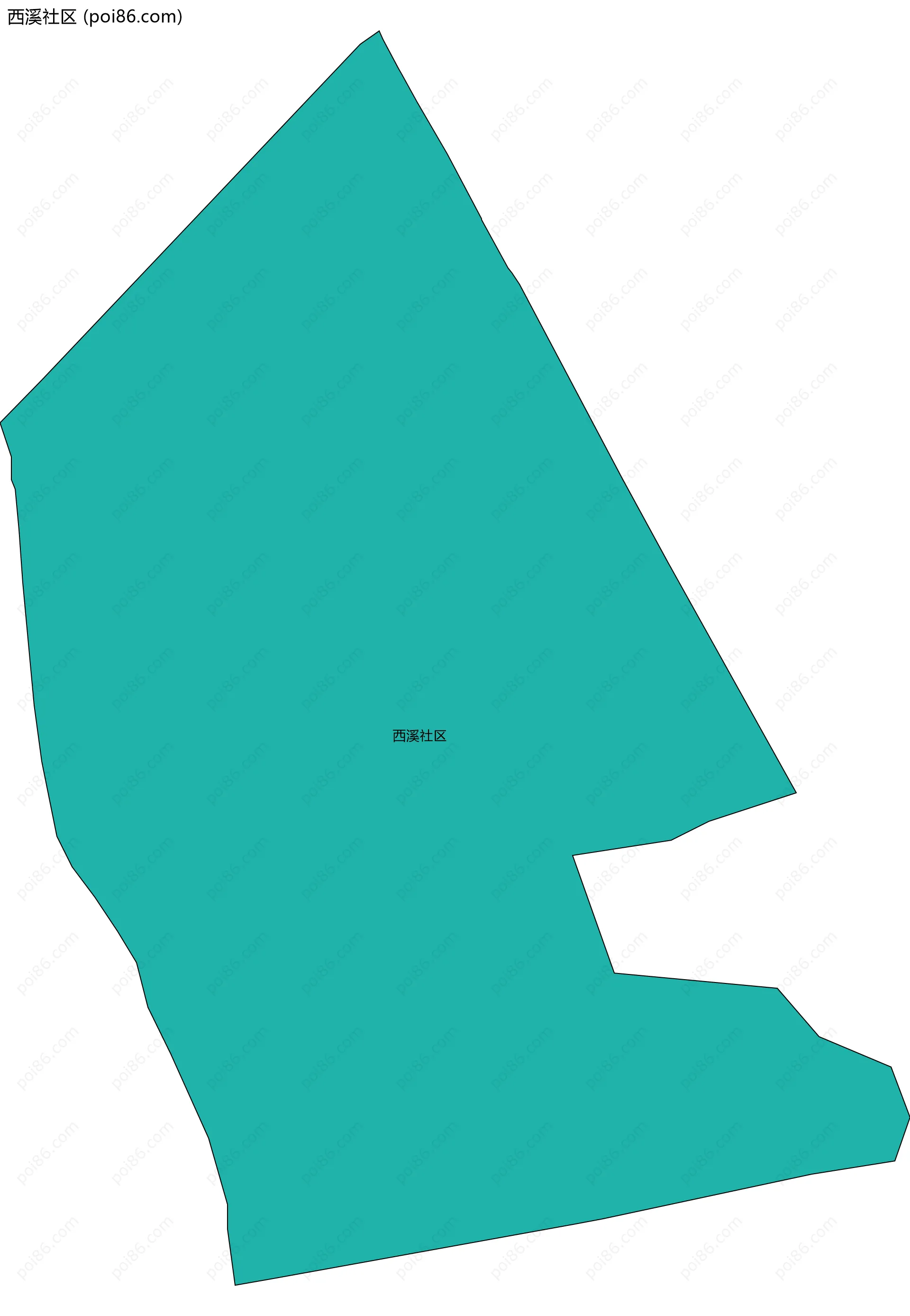 西溪社区边界地图