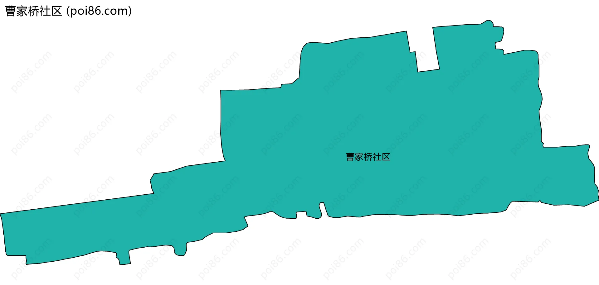 曹家桥社区边界地图