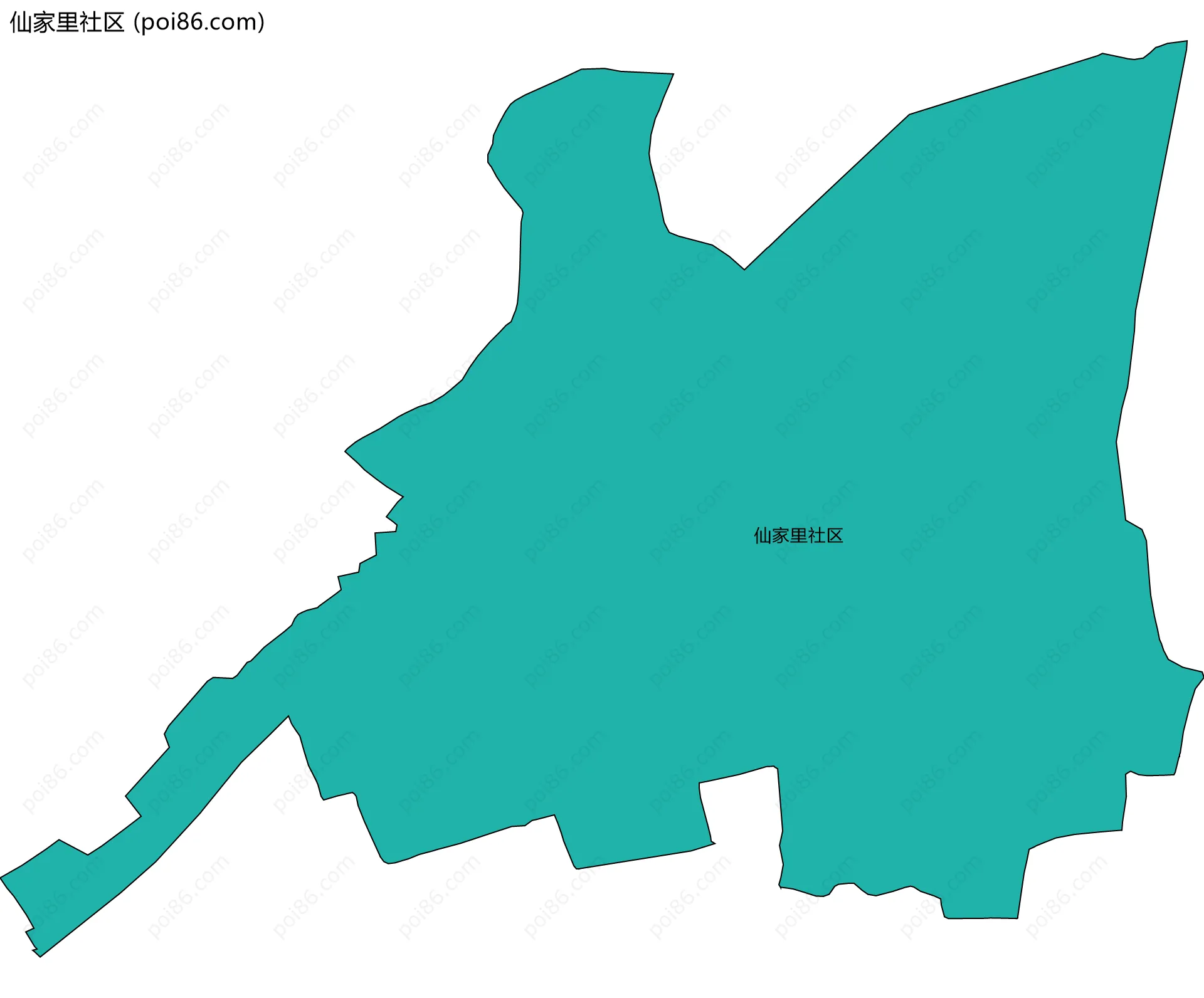 仙家里社区边界地图