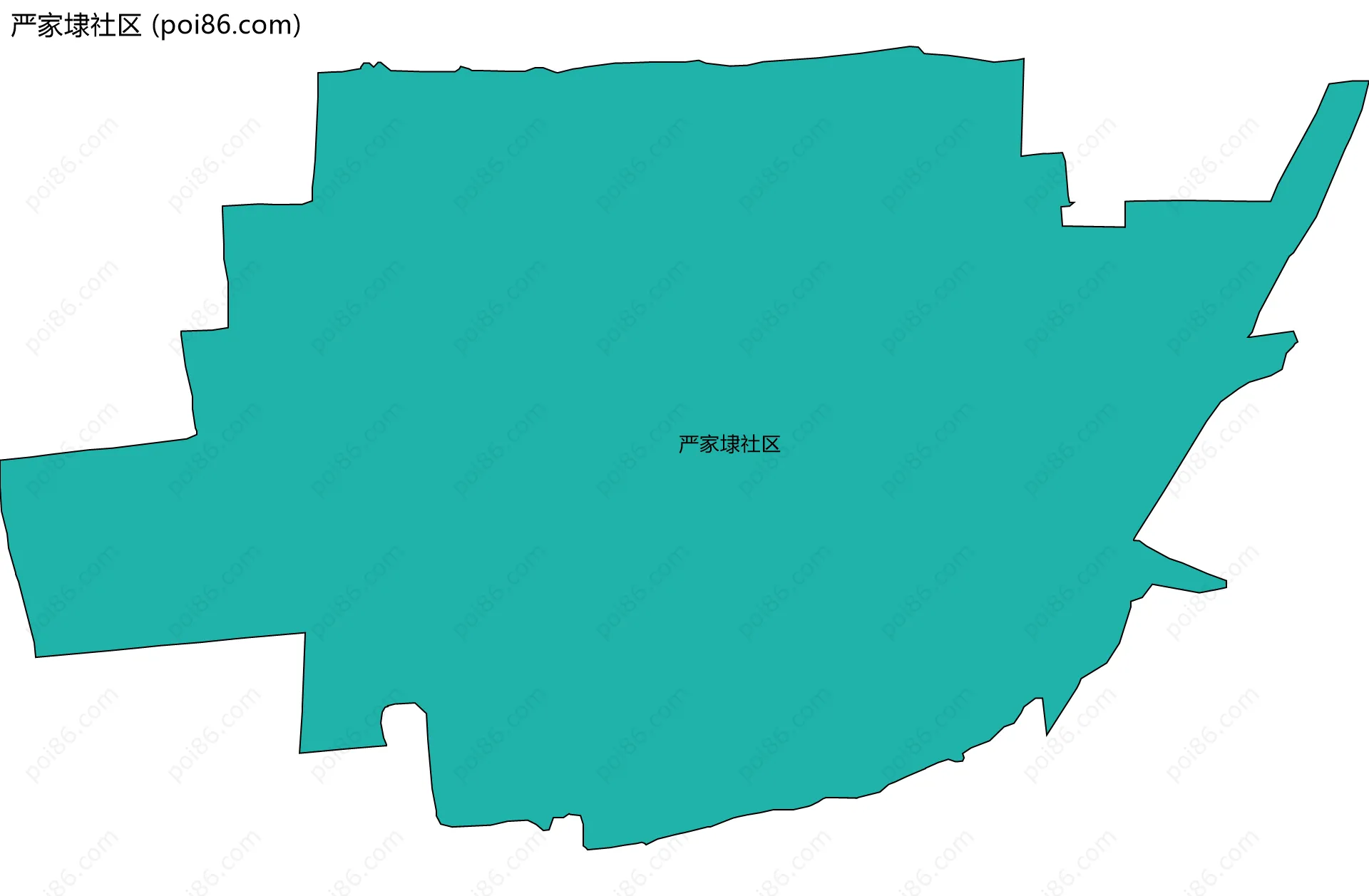 严家埭社区边界地图