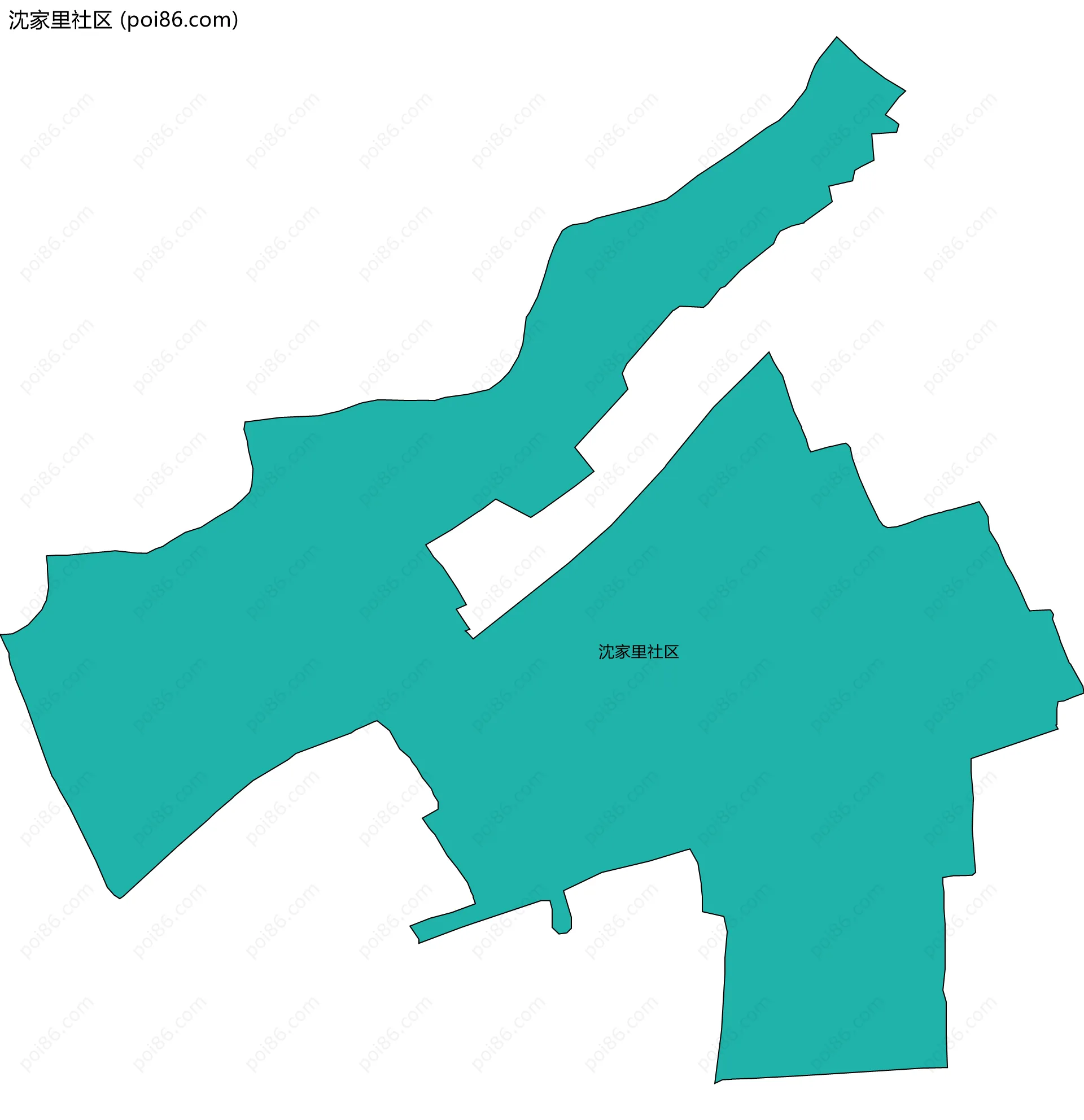 沈家里社区边界地图