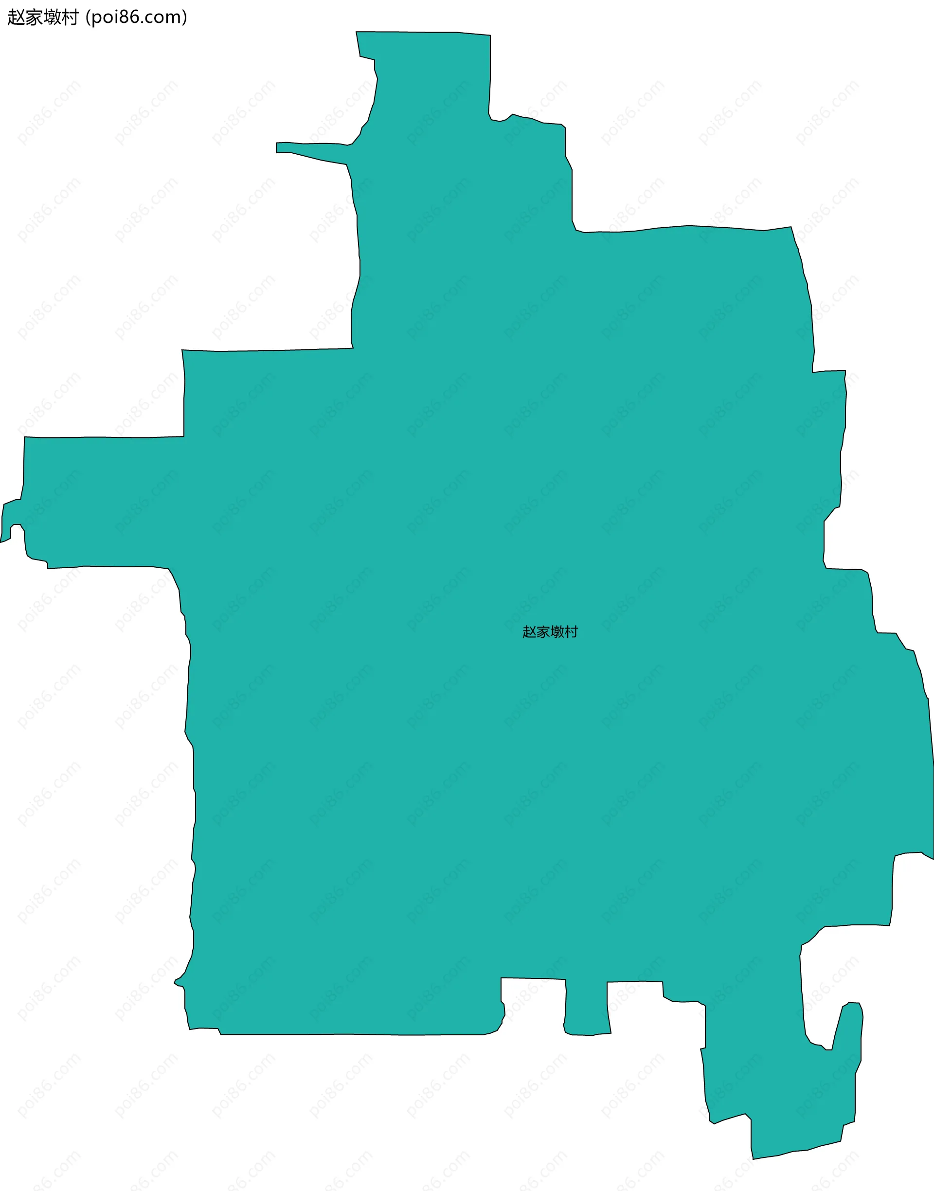赵家墩村边界地图