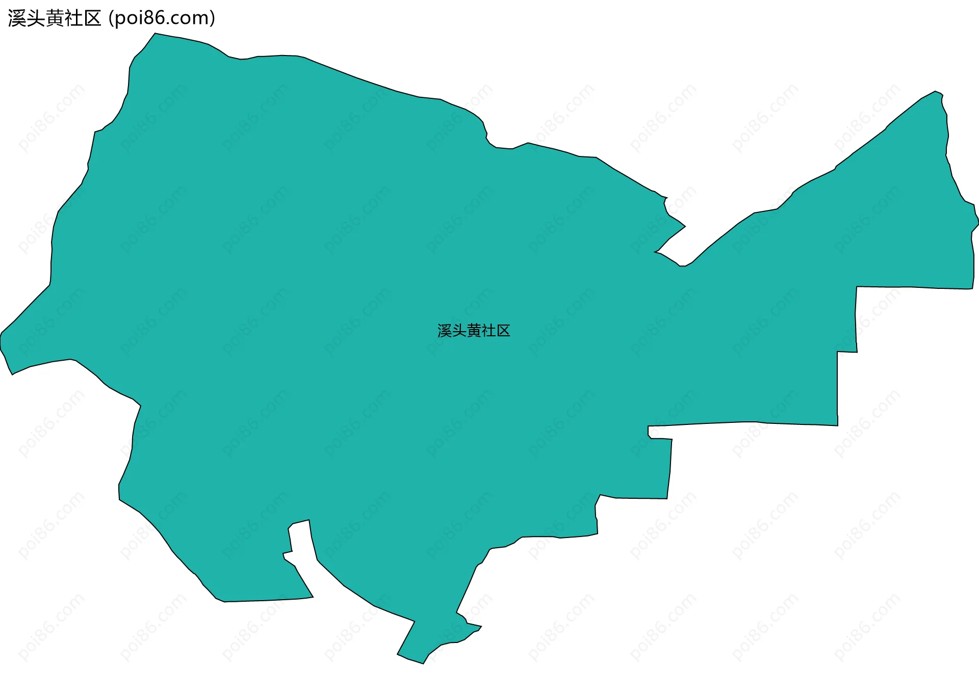 溪头黄社区边界地图