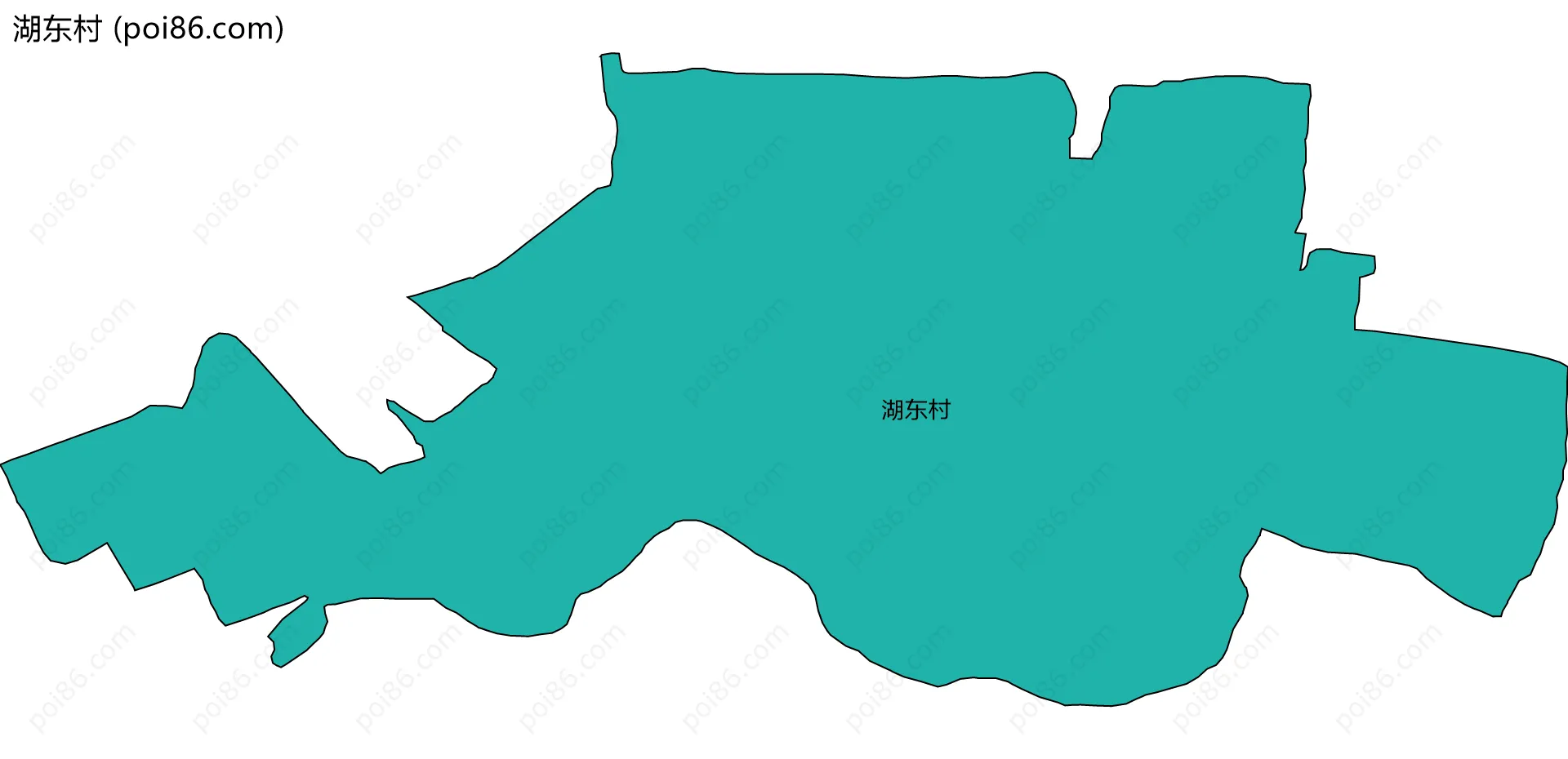 湖东村边界地图