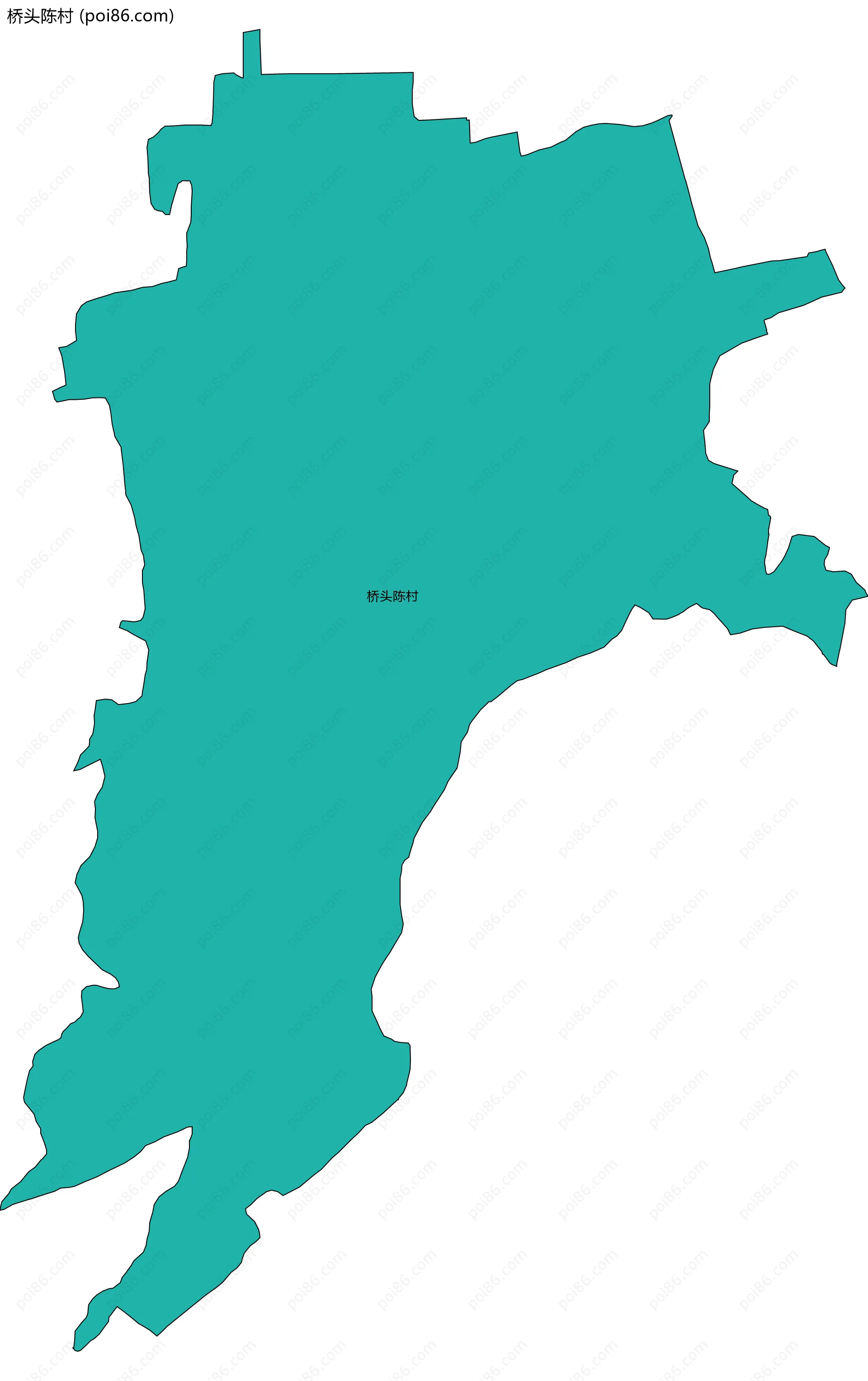 桥头陈村边界地图