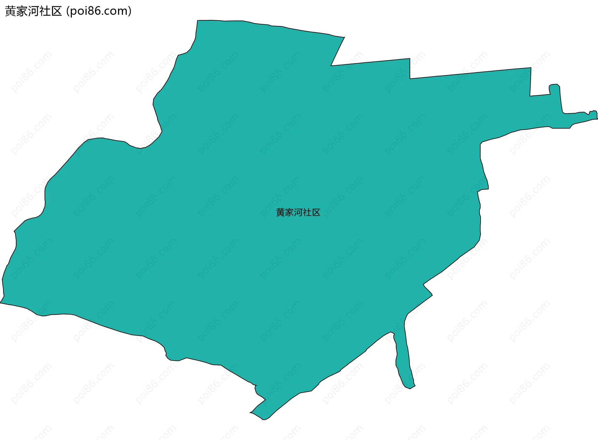 黄家河社区边界地图